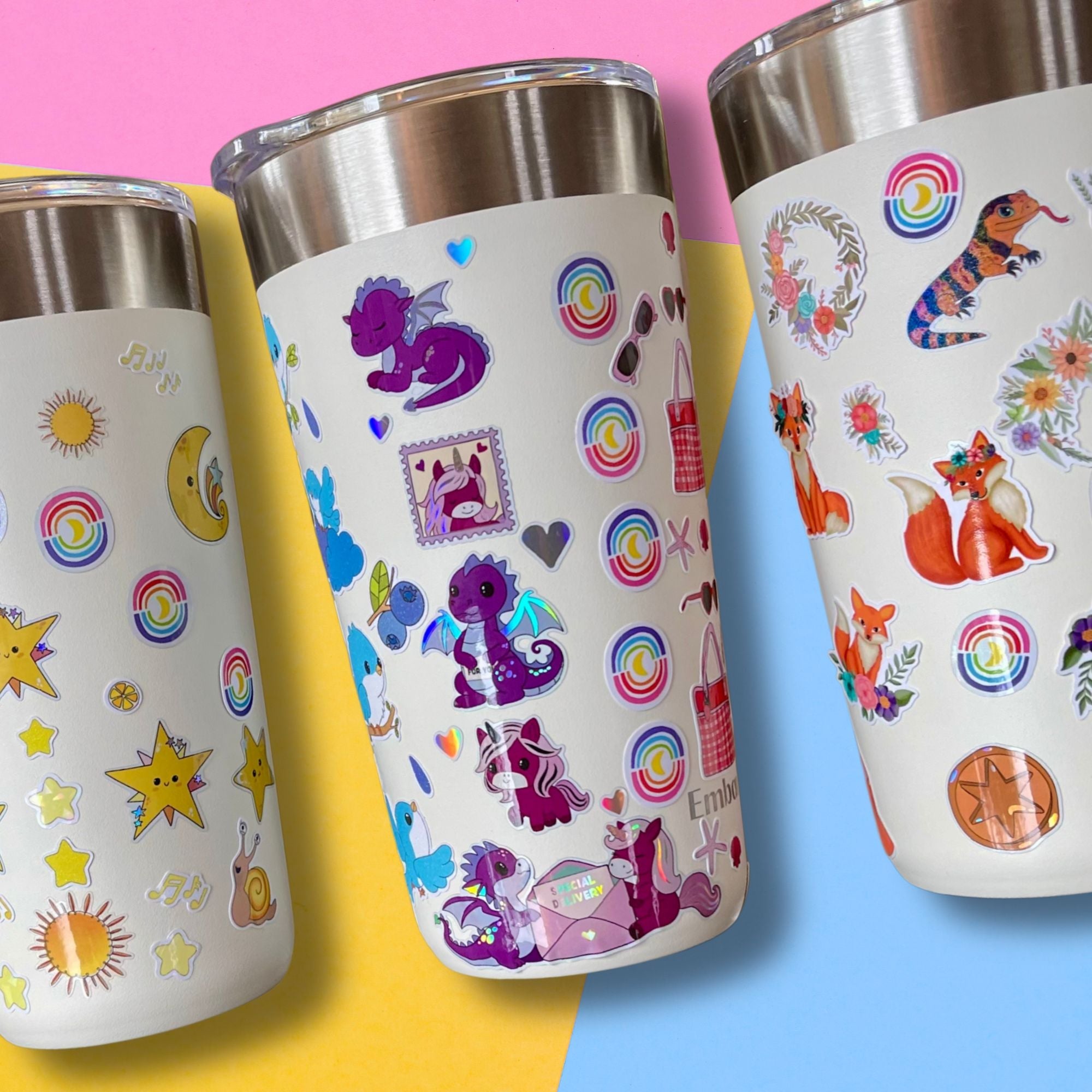 Rainy day craft with rainbow hues