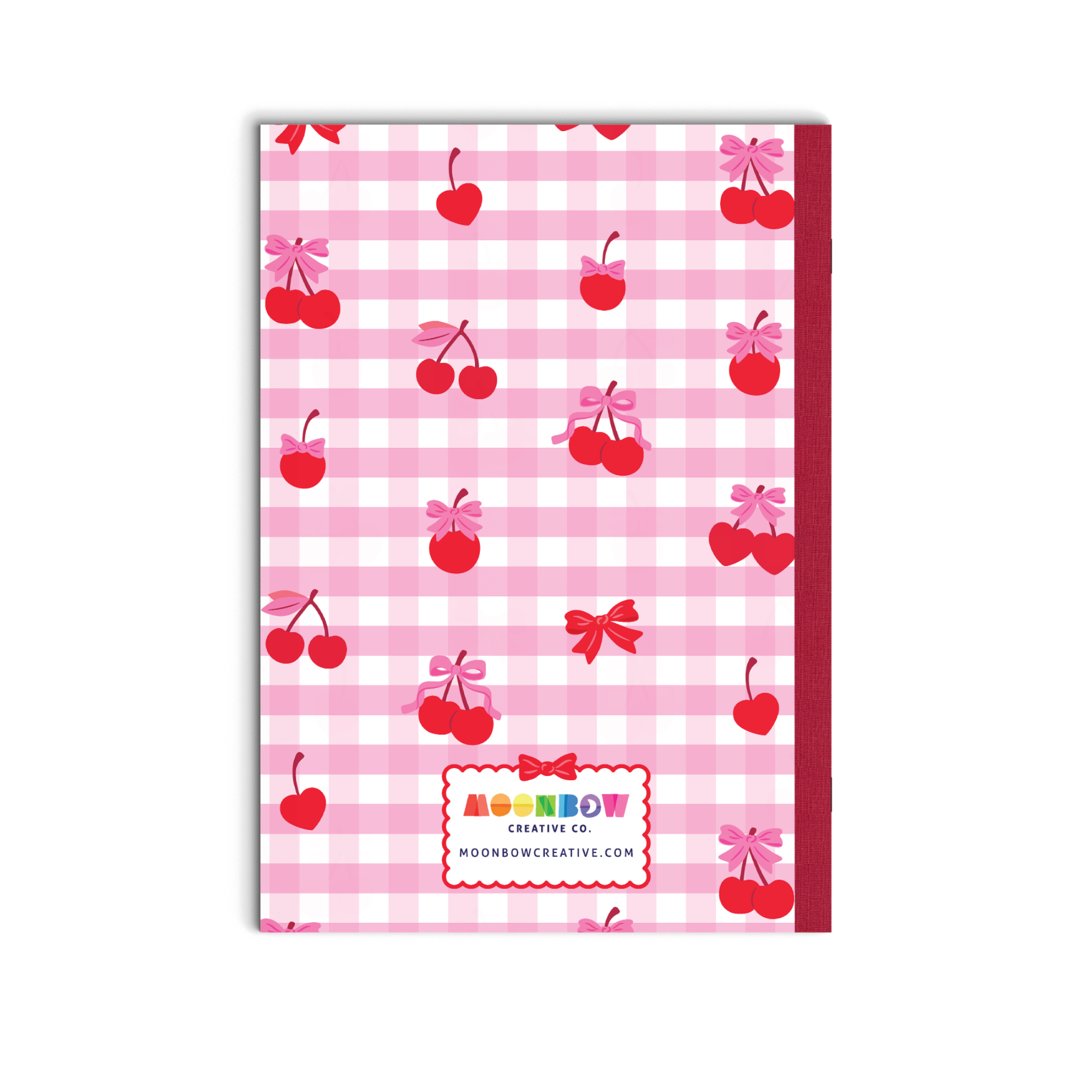 Dot Grid Notebook Cherry Gingham