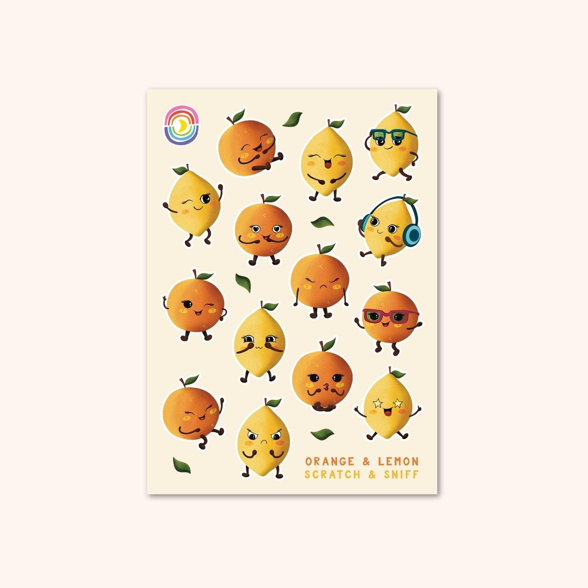 Orange and Lemon Moods A6 Scratch & Sniff Sticker Sheet