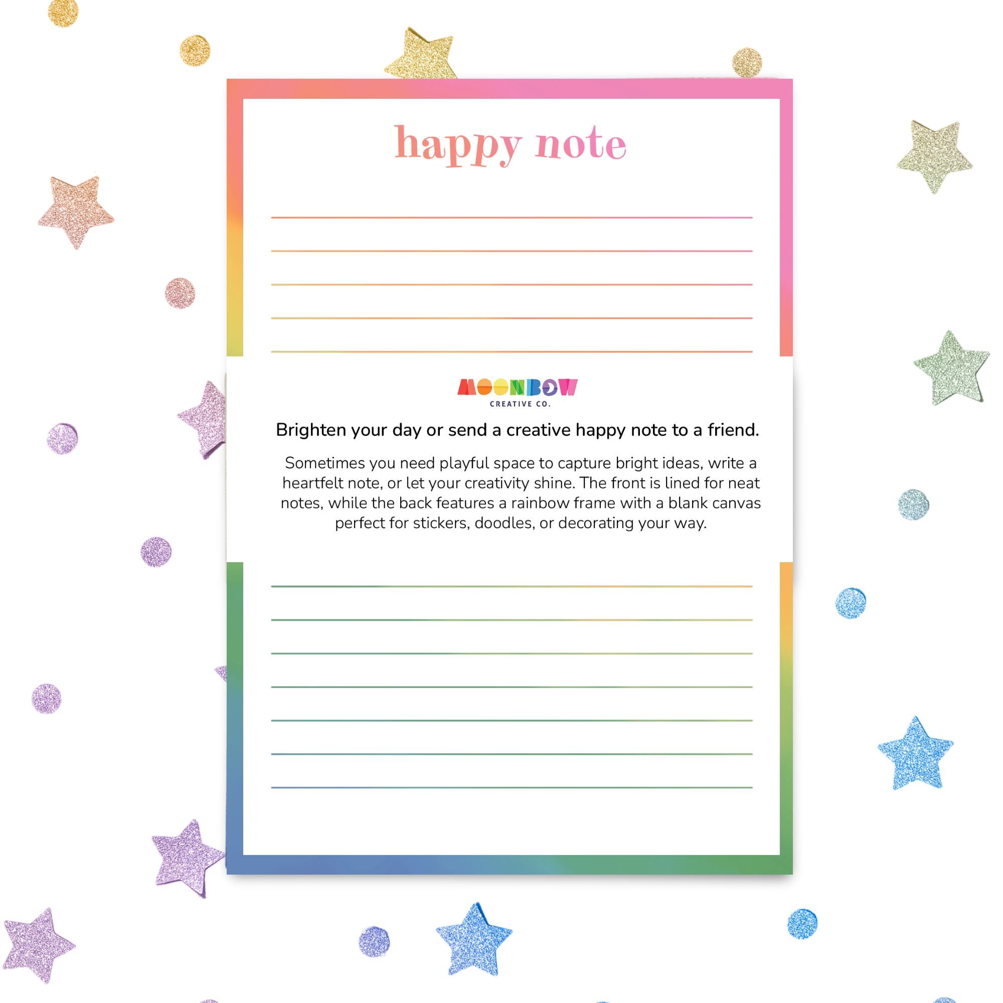 Happy Note A6 Notepad Rainbow Rider Edition