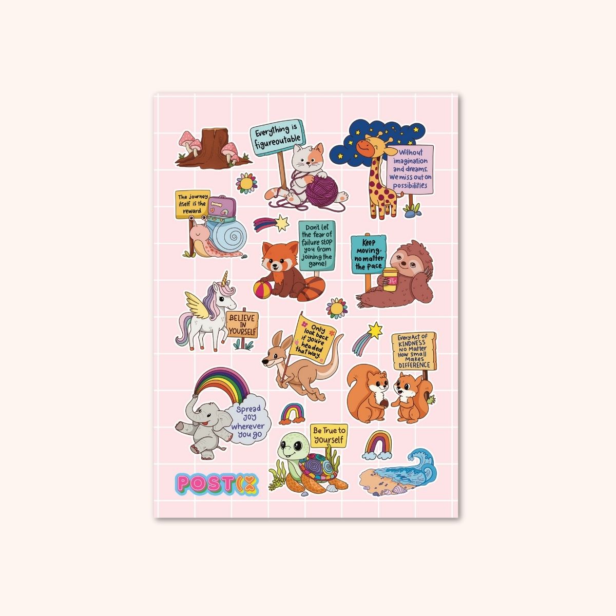 Kind Creatures Club A6 Sticker Sheet