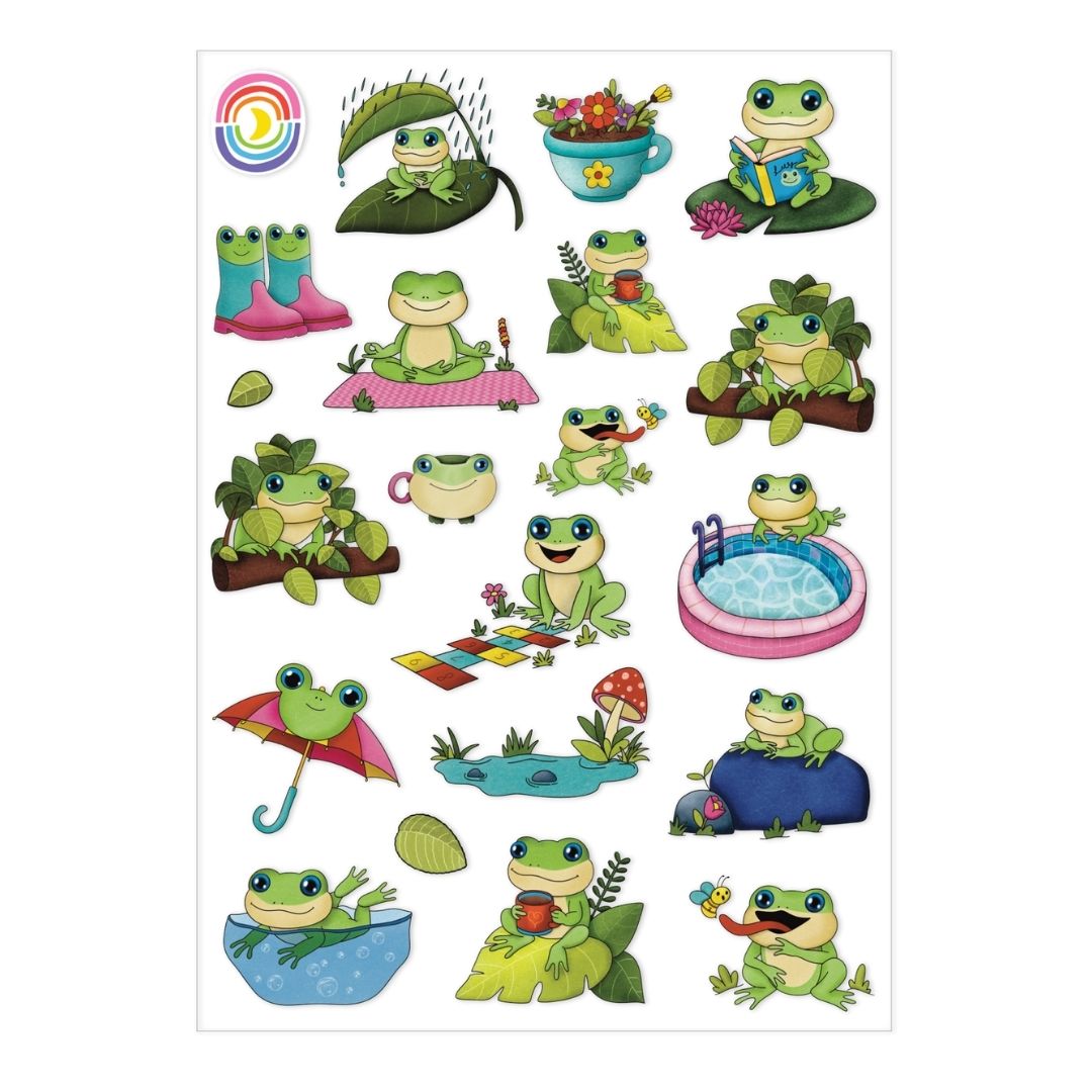 Froggy Day Out A6 Sticker Sheet