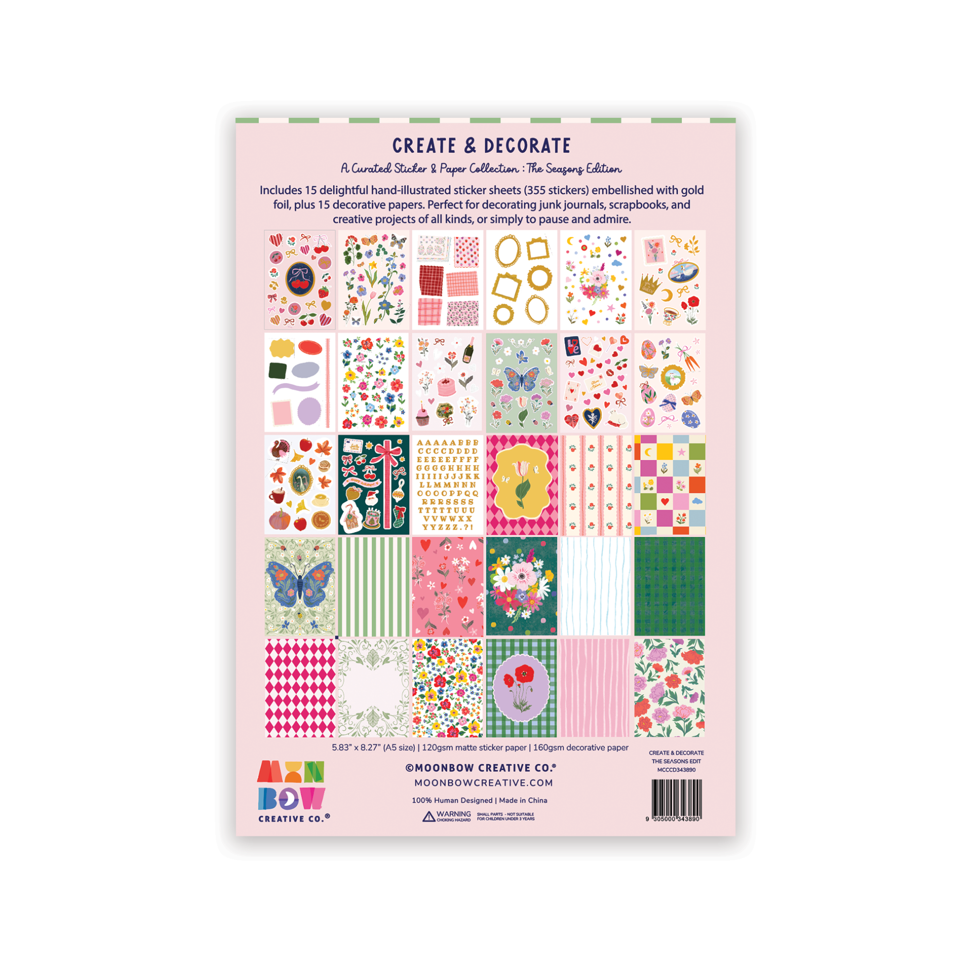 Create & Decorate A5 Paper & Sticker Book: The Seasons Edition