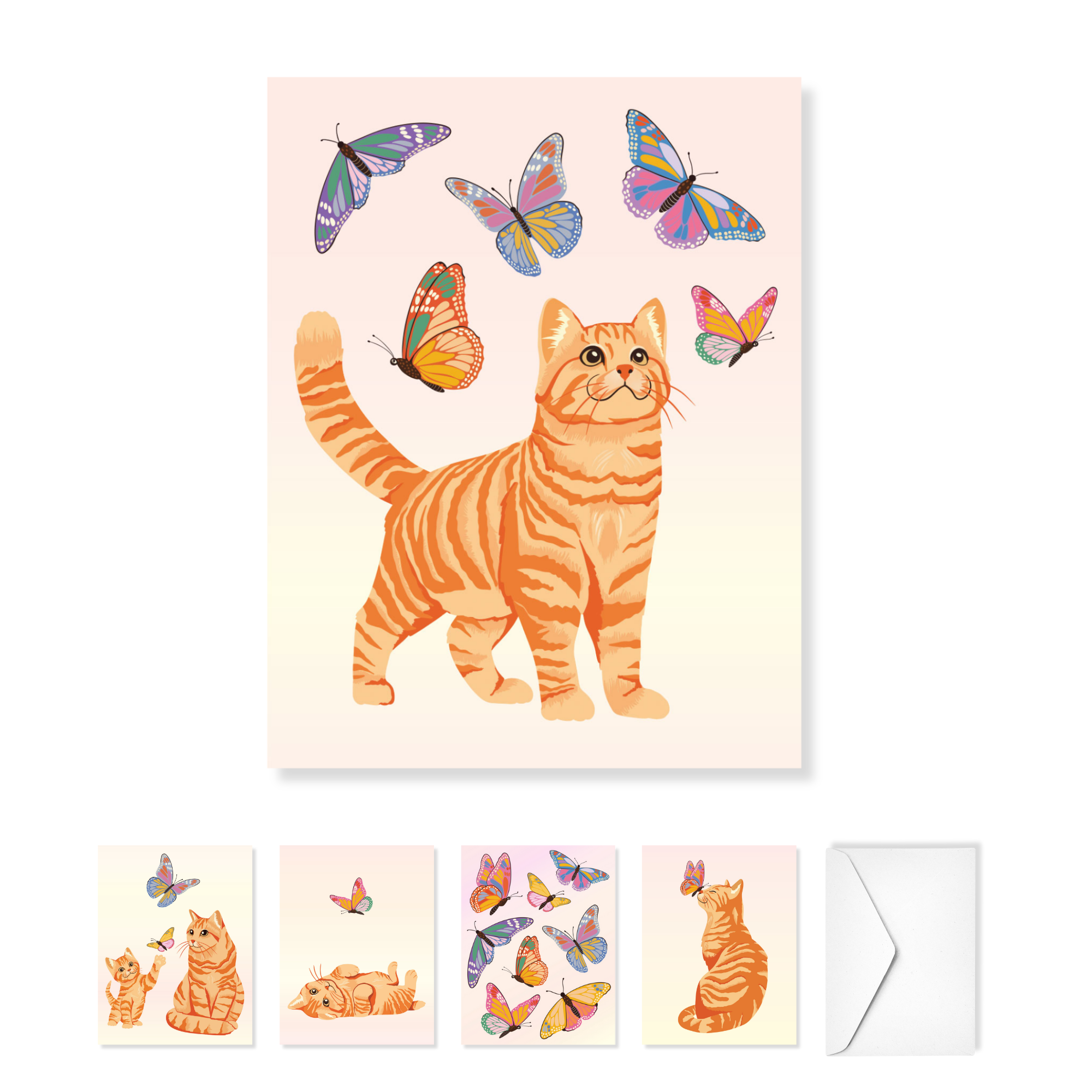 Tabby Greetings Paper Hugs Note Cards