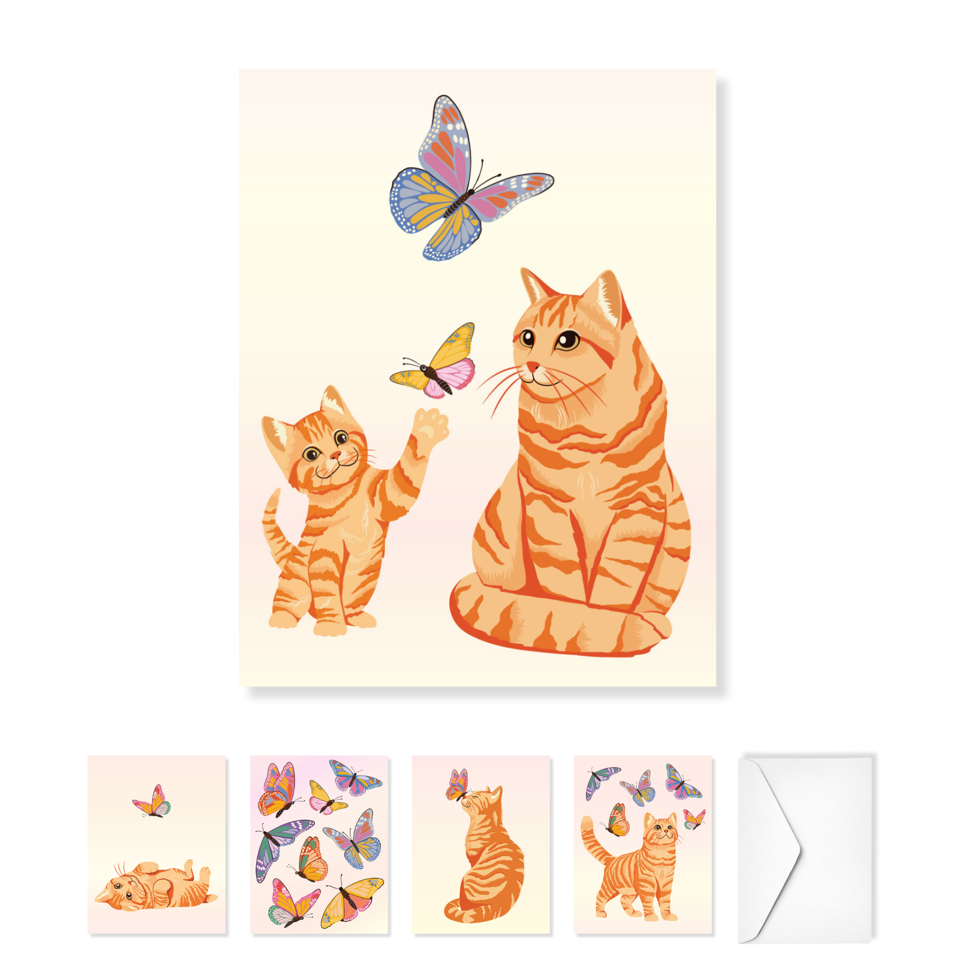 Tabby Greetings Paper Hugs Note Cards