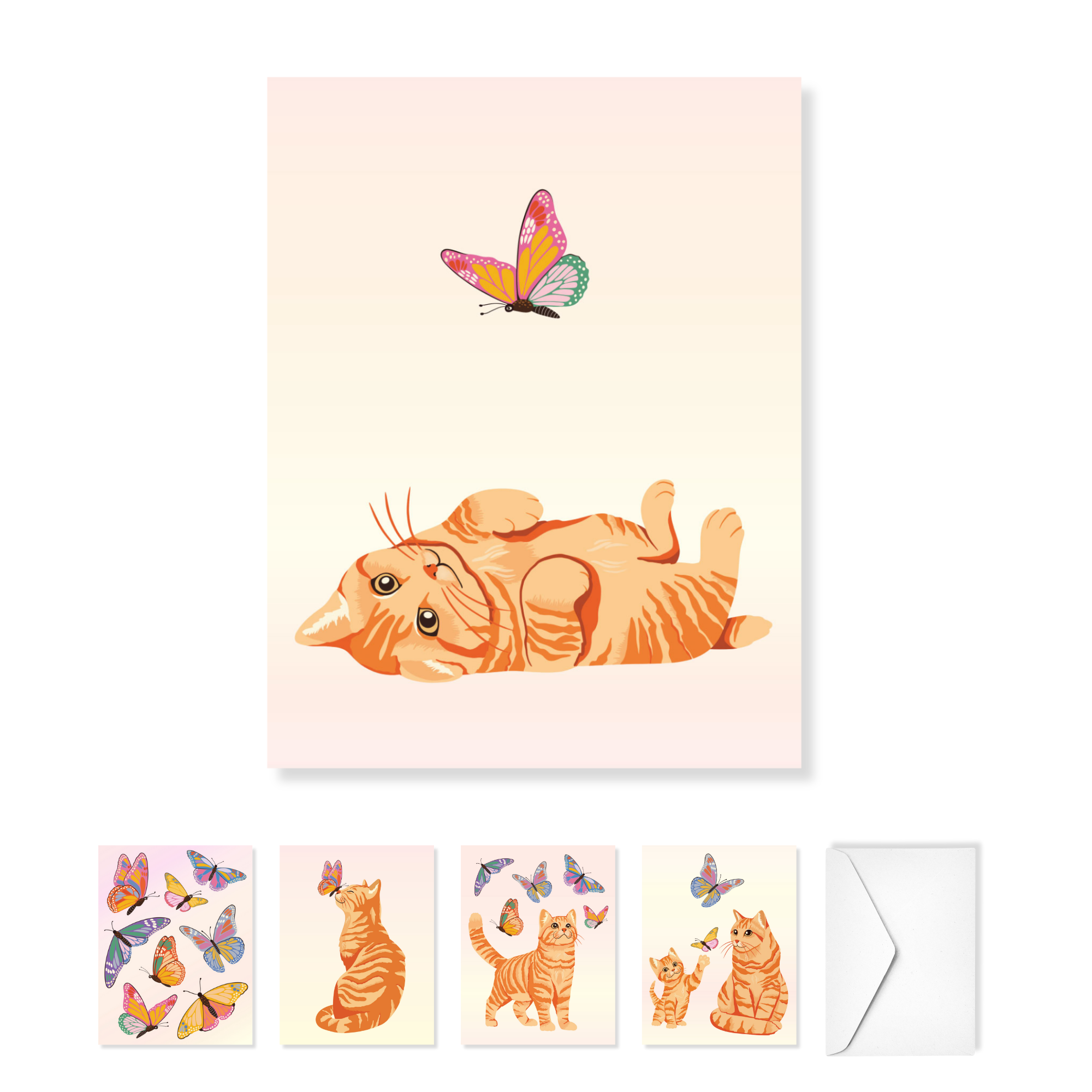 Tabby Greetings Paper Hugs Note Cards