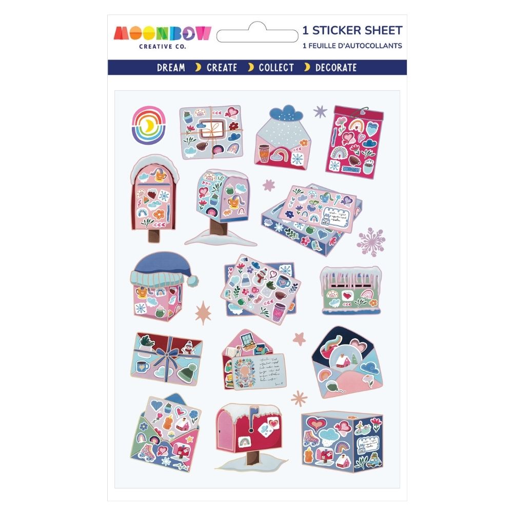 Collectors Edition Winter Happy Mail Rainbow Foil Sticker Sheet