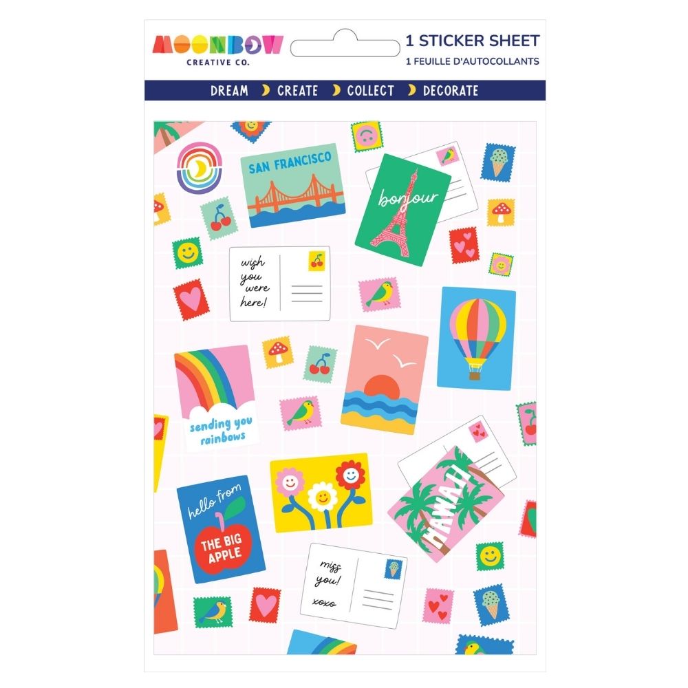 Collectors Edition Greetings from Everywhere Glossy Sticker Sheet