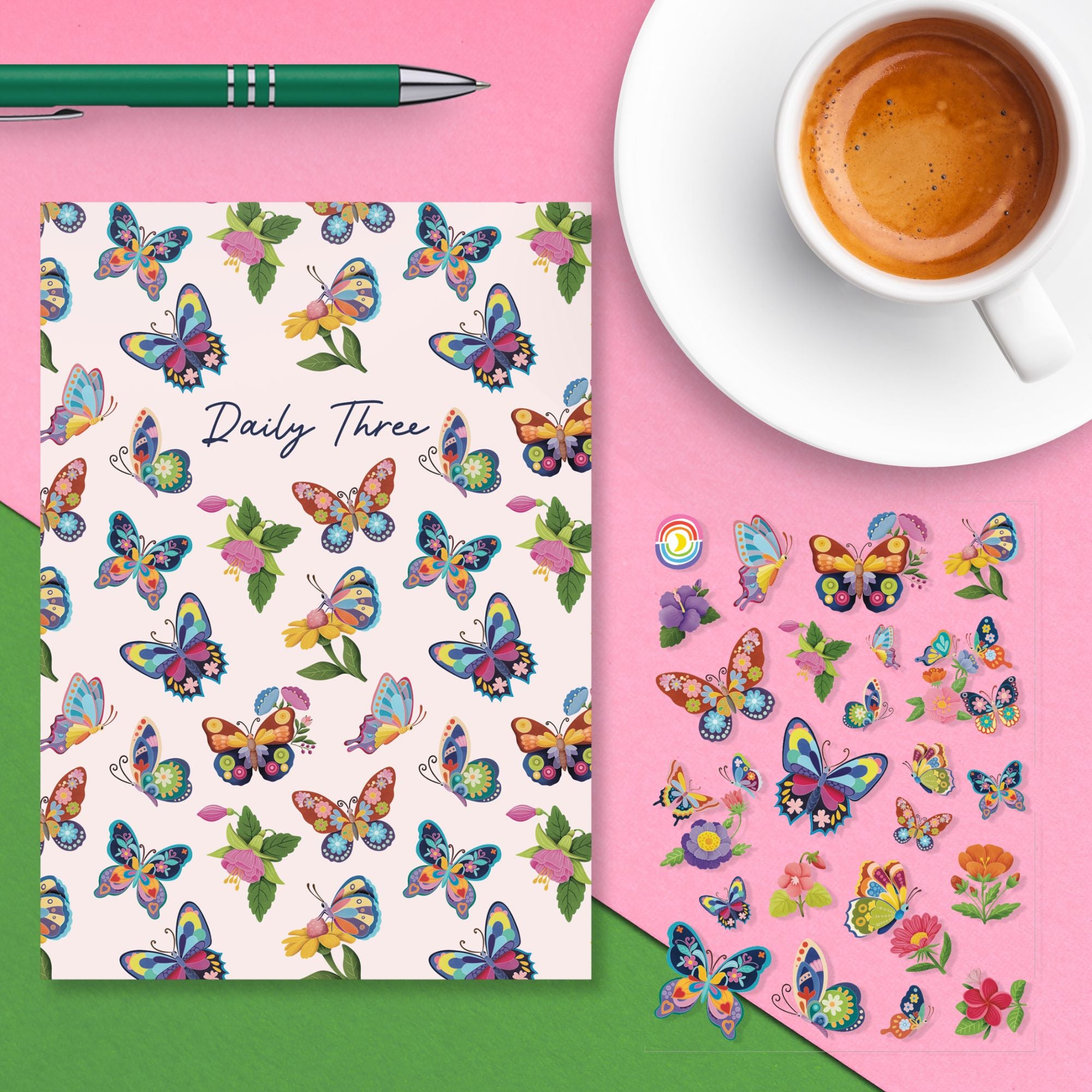 Daily Three A5 Notepad Butterfly Focus Edition