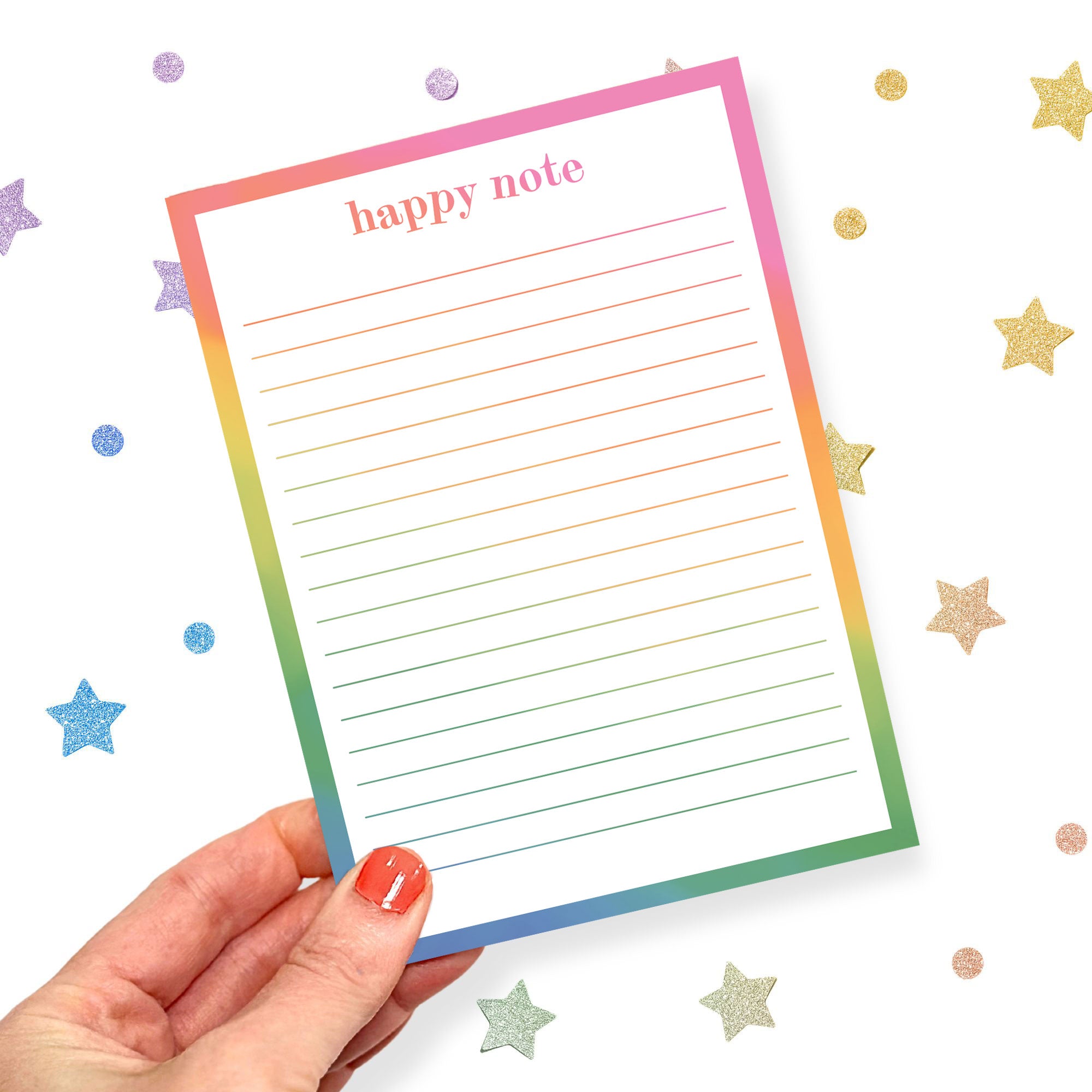 Happy Note A6 Notepad Rainbow Rider Edition