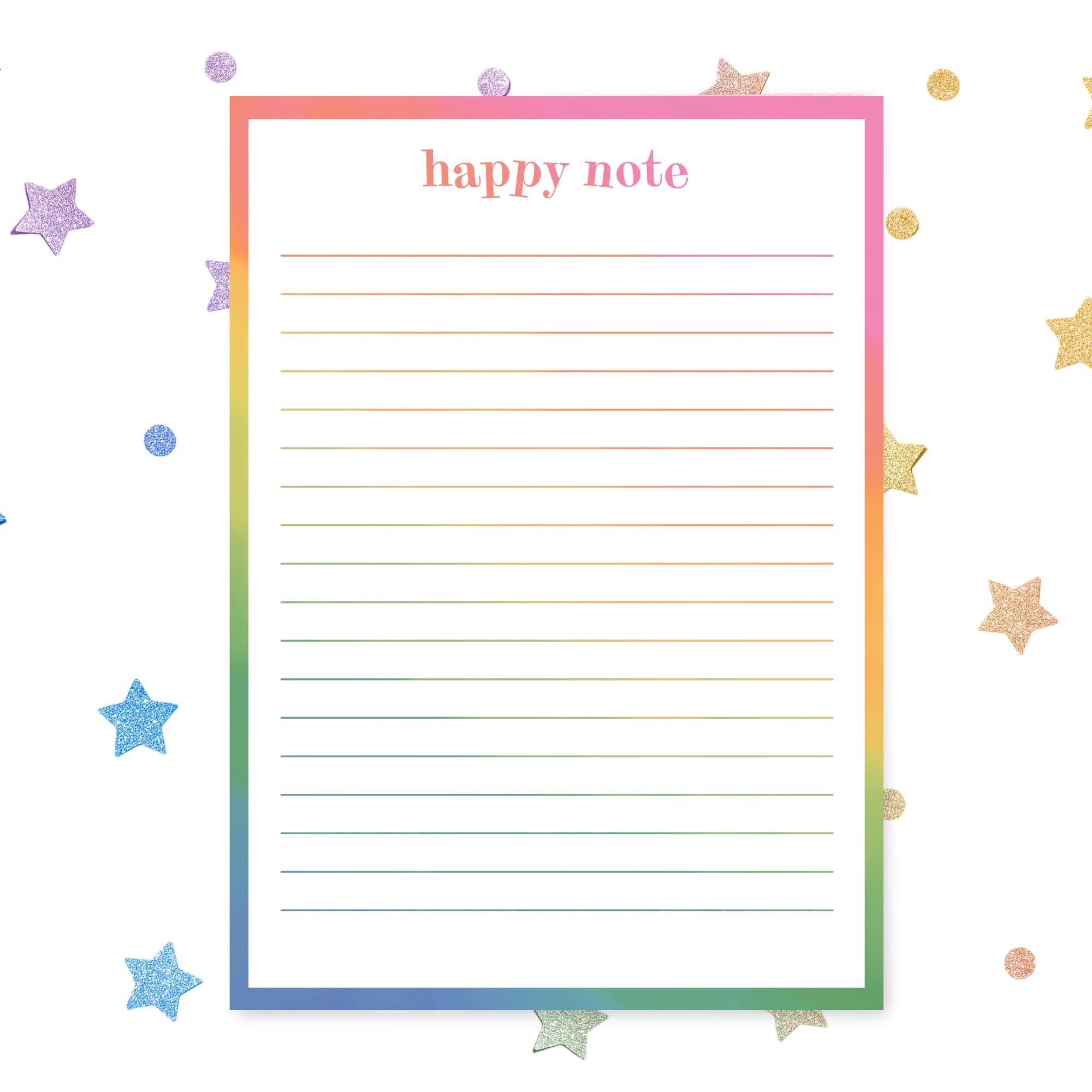 Happy Note A6 Notepad Rainbow Rider Edition