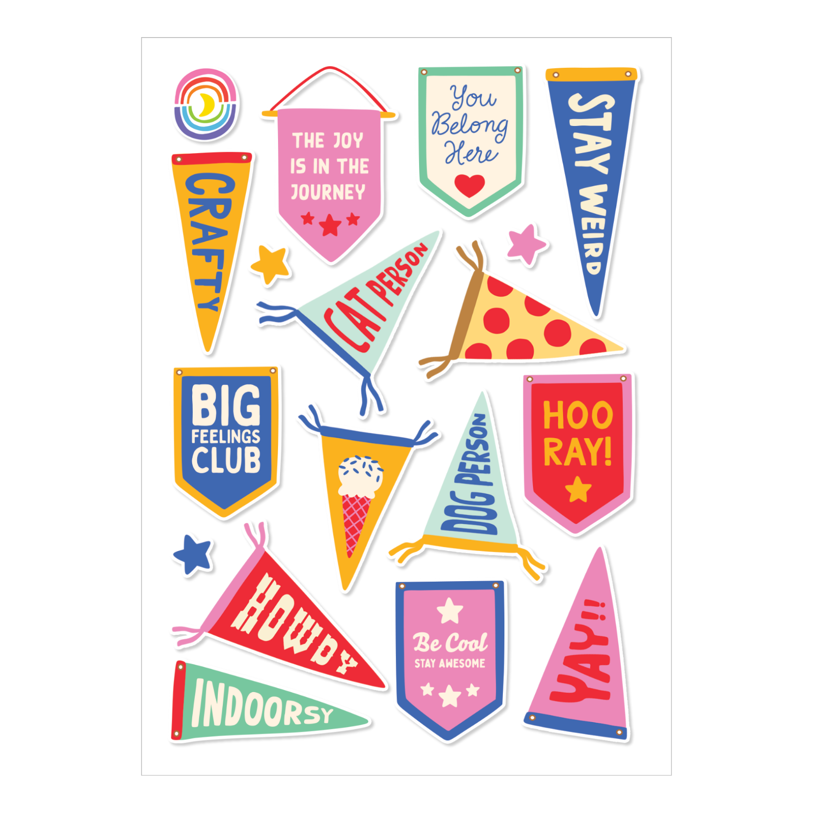 Pennant Pieces Sticker Sheet