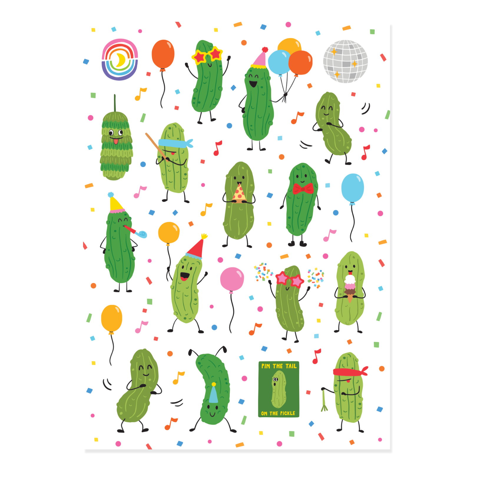 Pickle Party Hologram Sticker Sheet