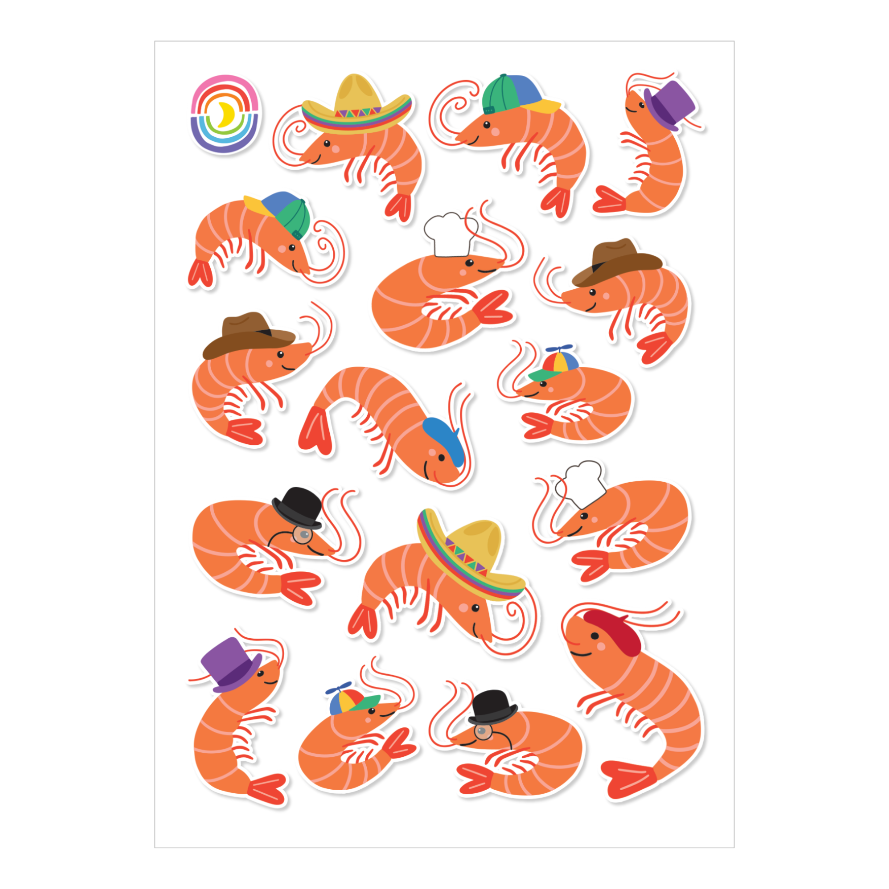 Shrimply Silly Sticker Sheet