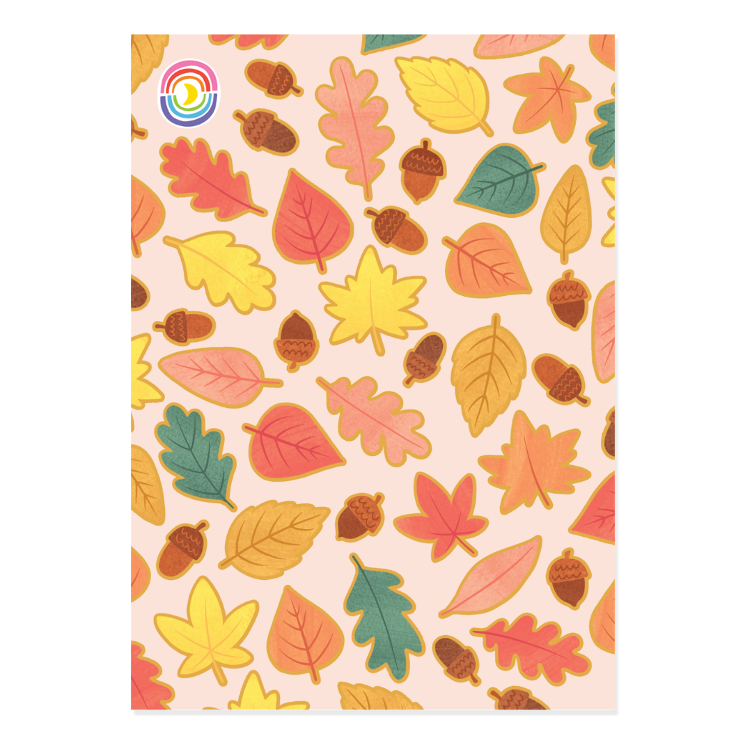 Falling Leaves Gold Foil Sticker Sheet