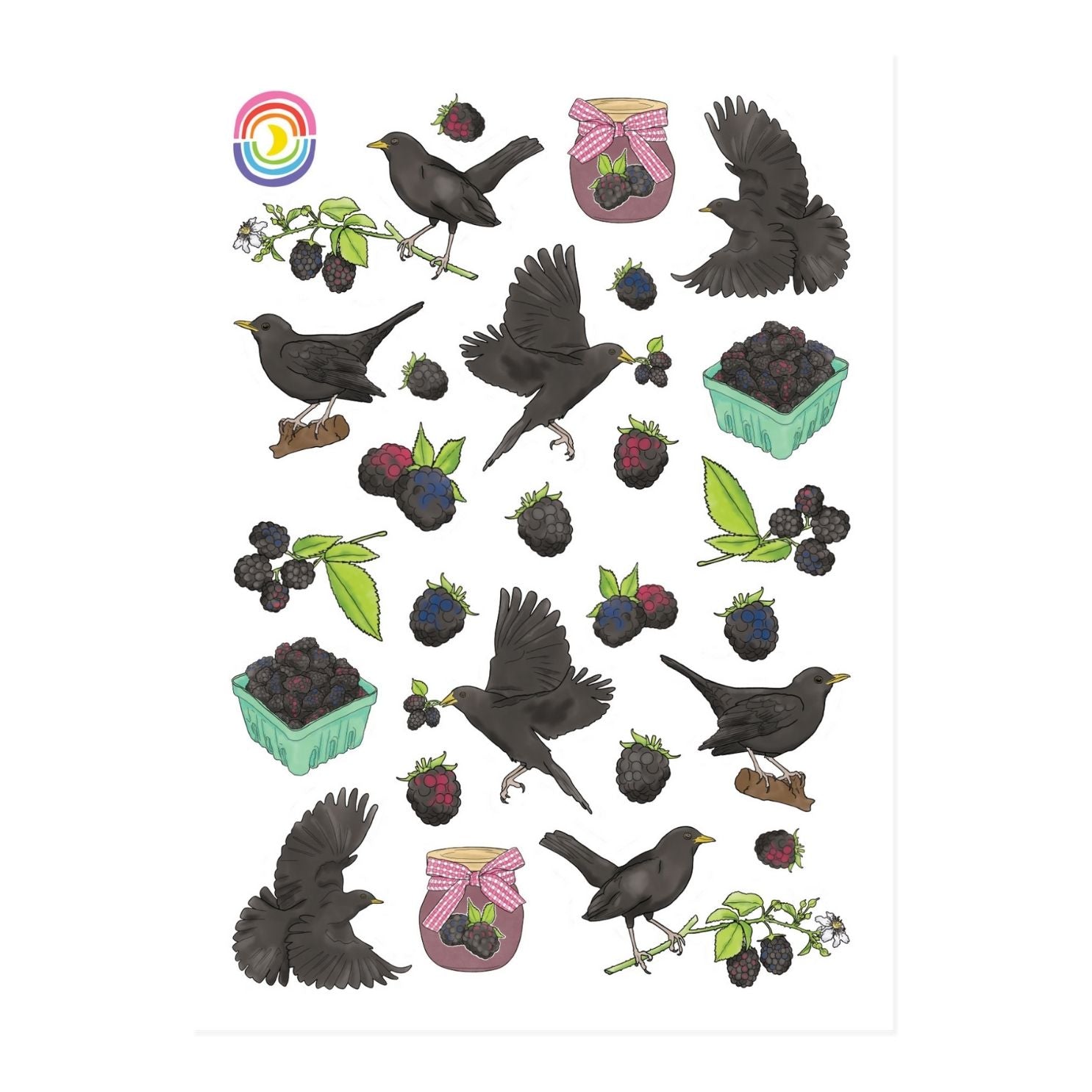 Blackbird’s Harvest A6 Sticker Sheet