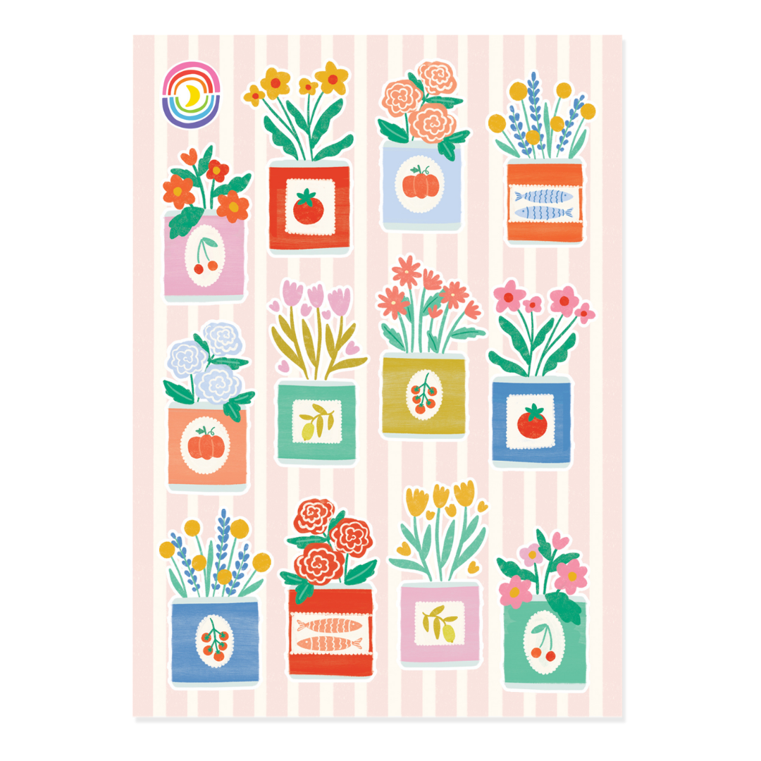 Can O' Bouquets Sticker Sheet