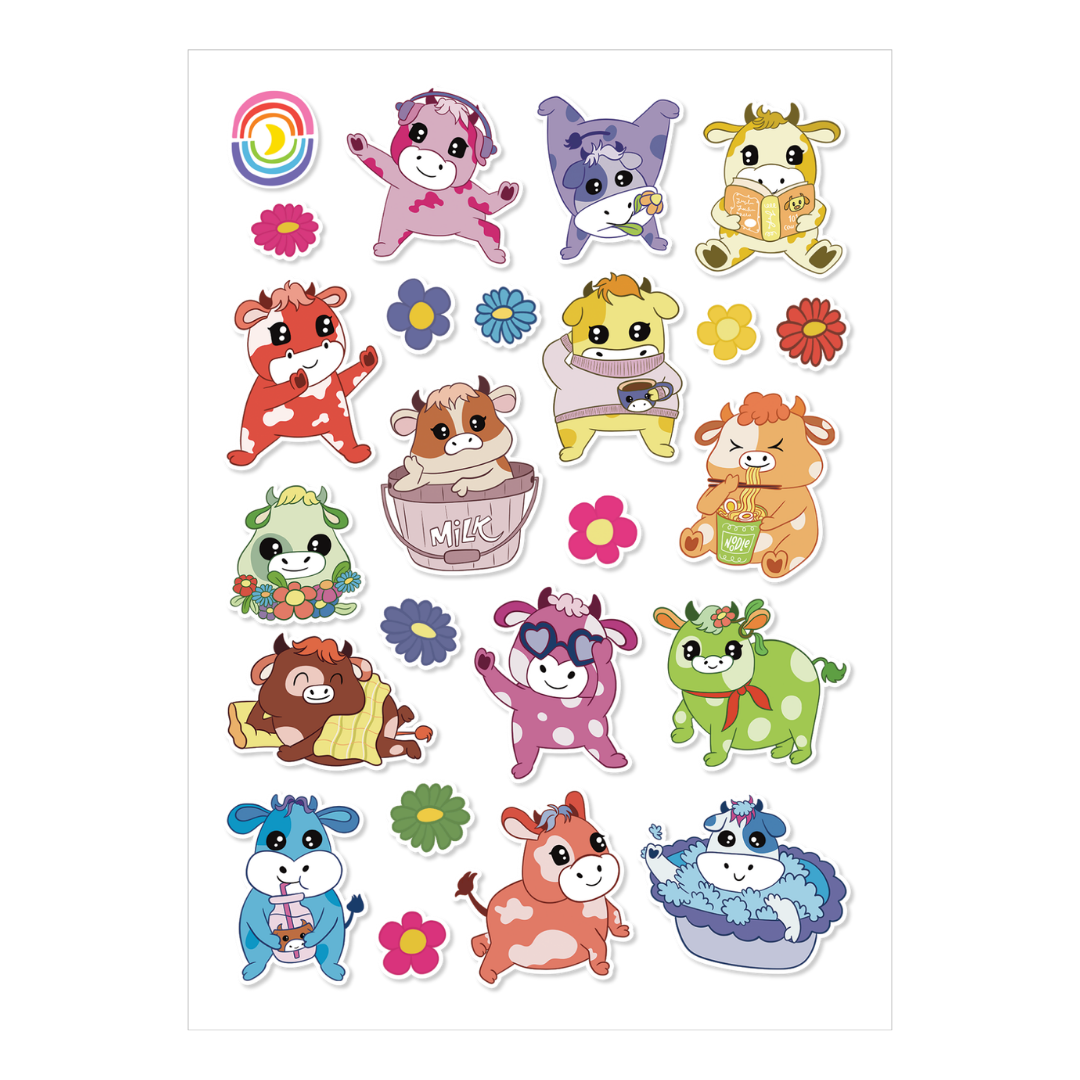 Chonky Cows Sticker Sheet