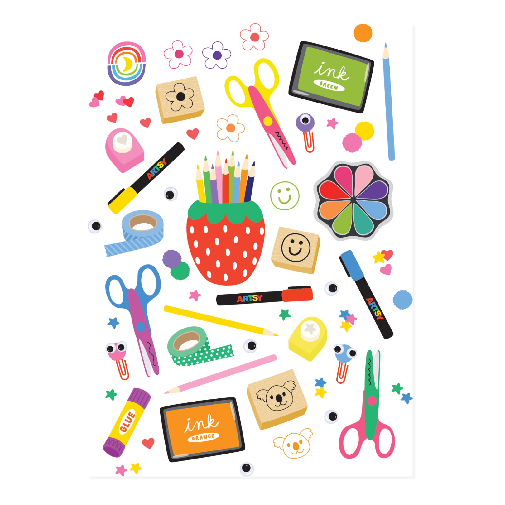 Craft Supplies Sticker Sheet