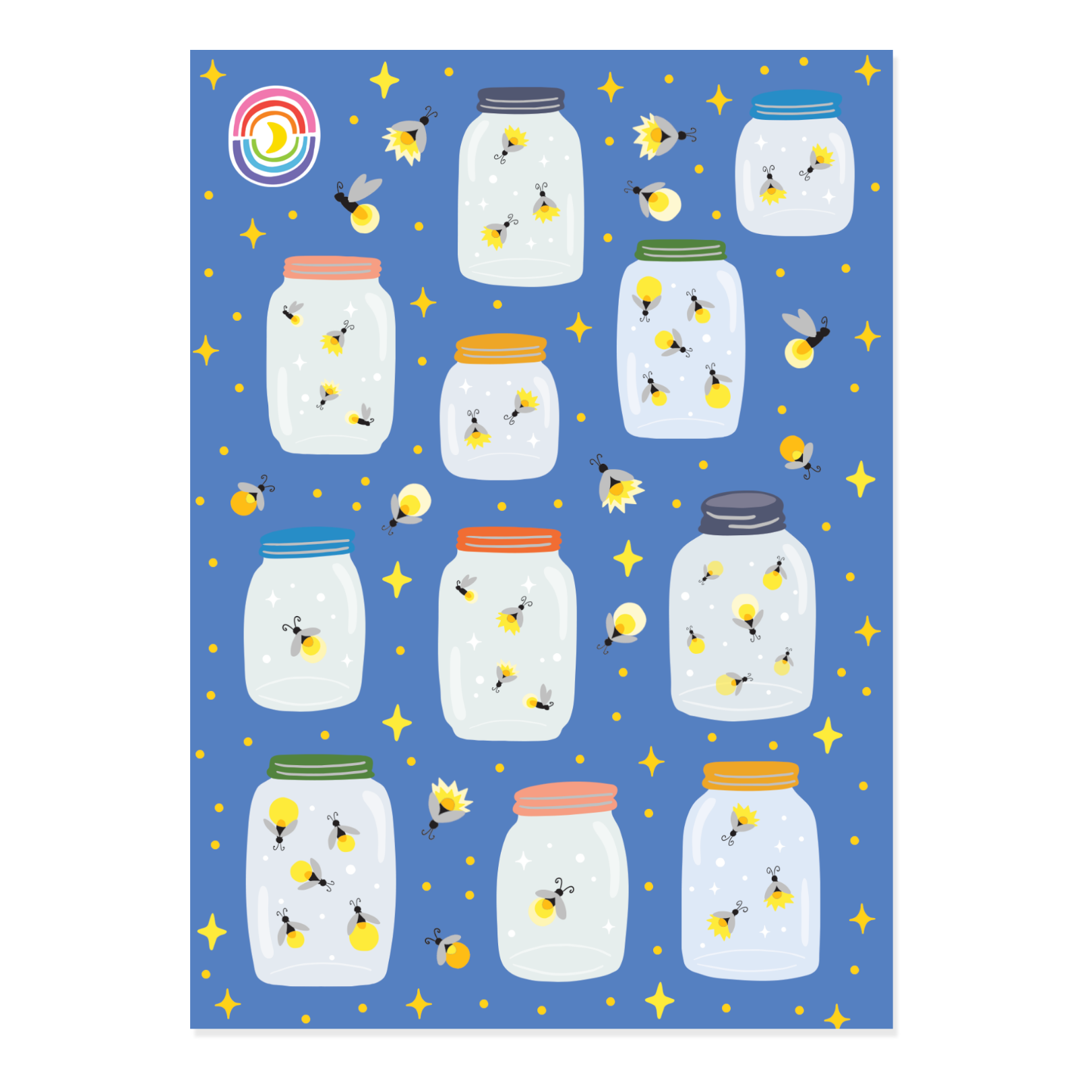 Fireflies Waltz Gold Foil Sticker Sheet