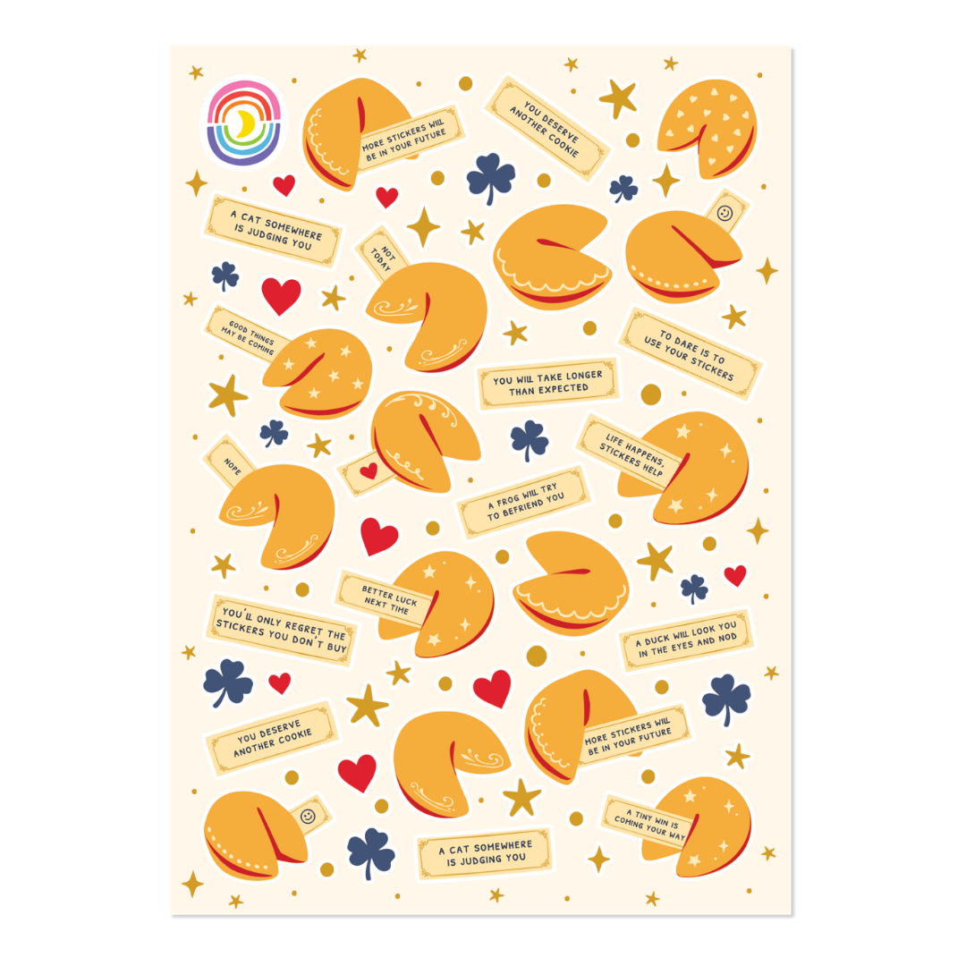 Fortune Cookie Fun Foil Sticker Sheet