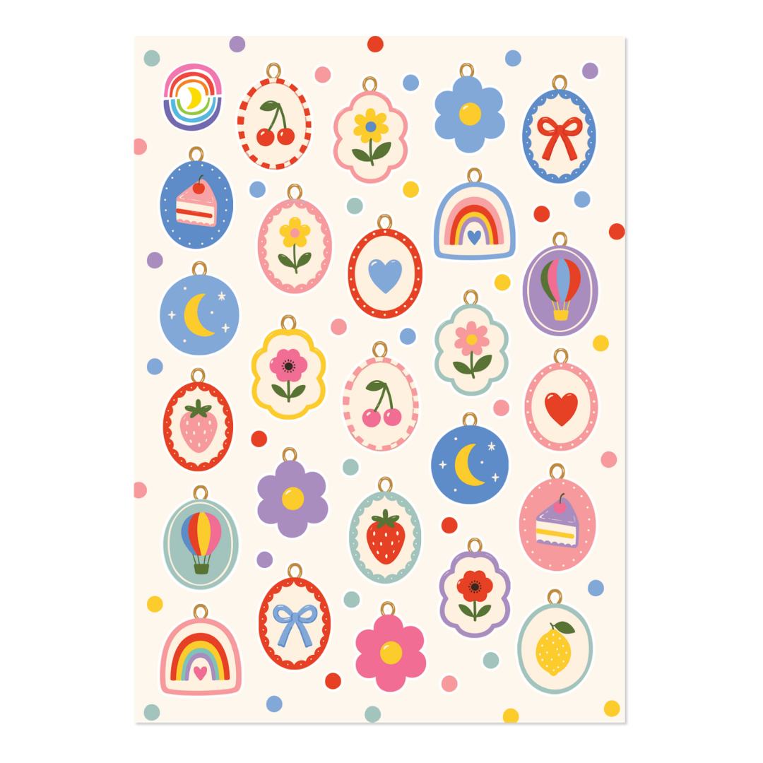 Ceramic Charms Sticker Sheet
