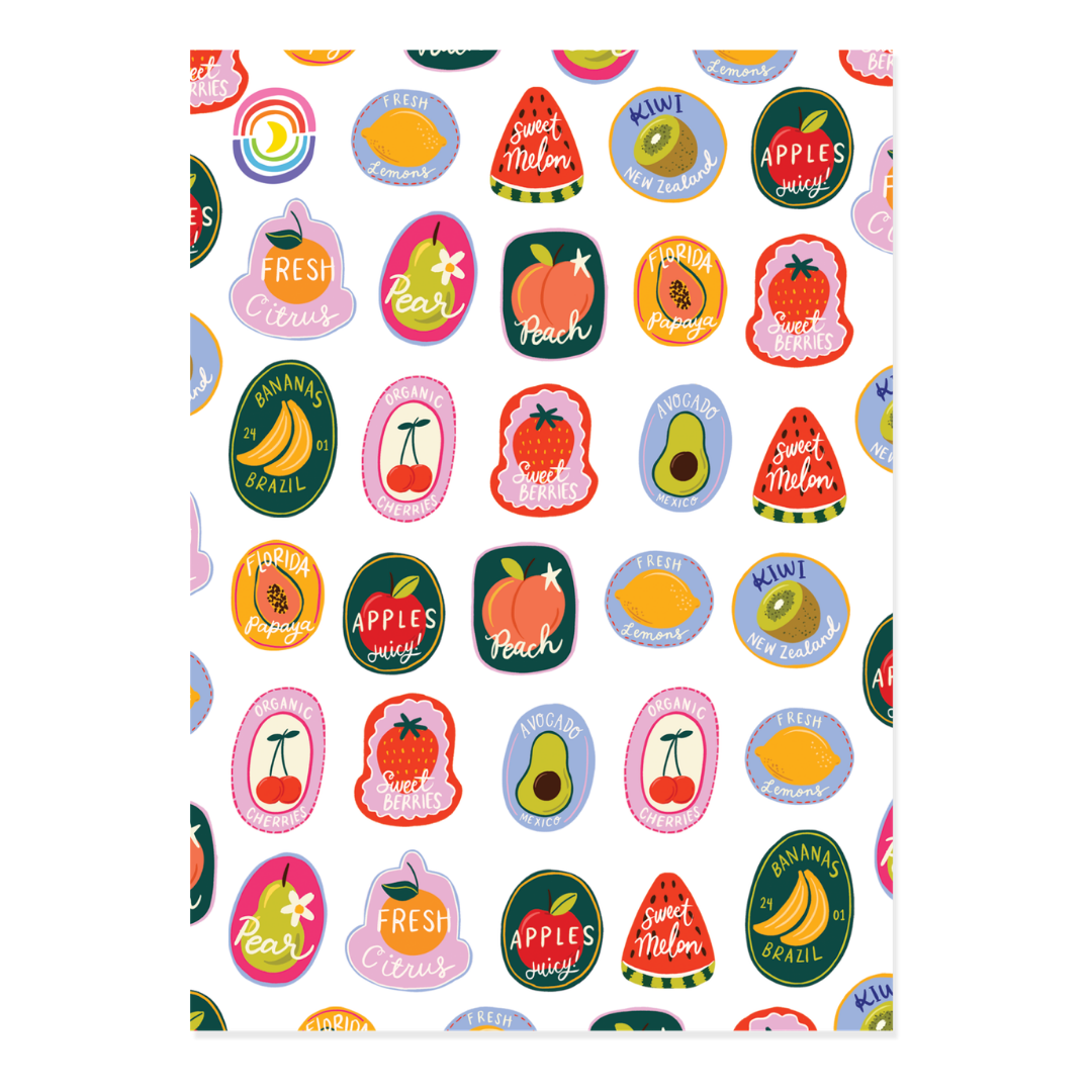 Fruity Labels Sticker Sheet