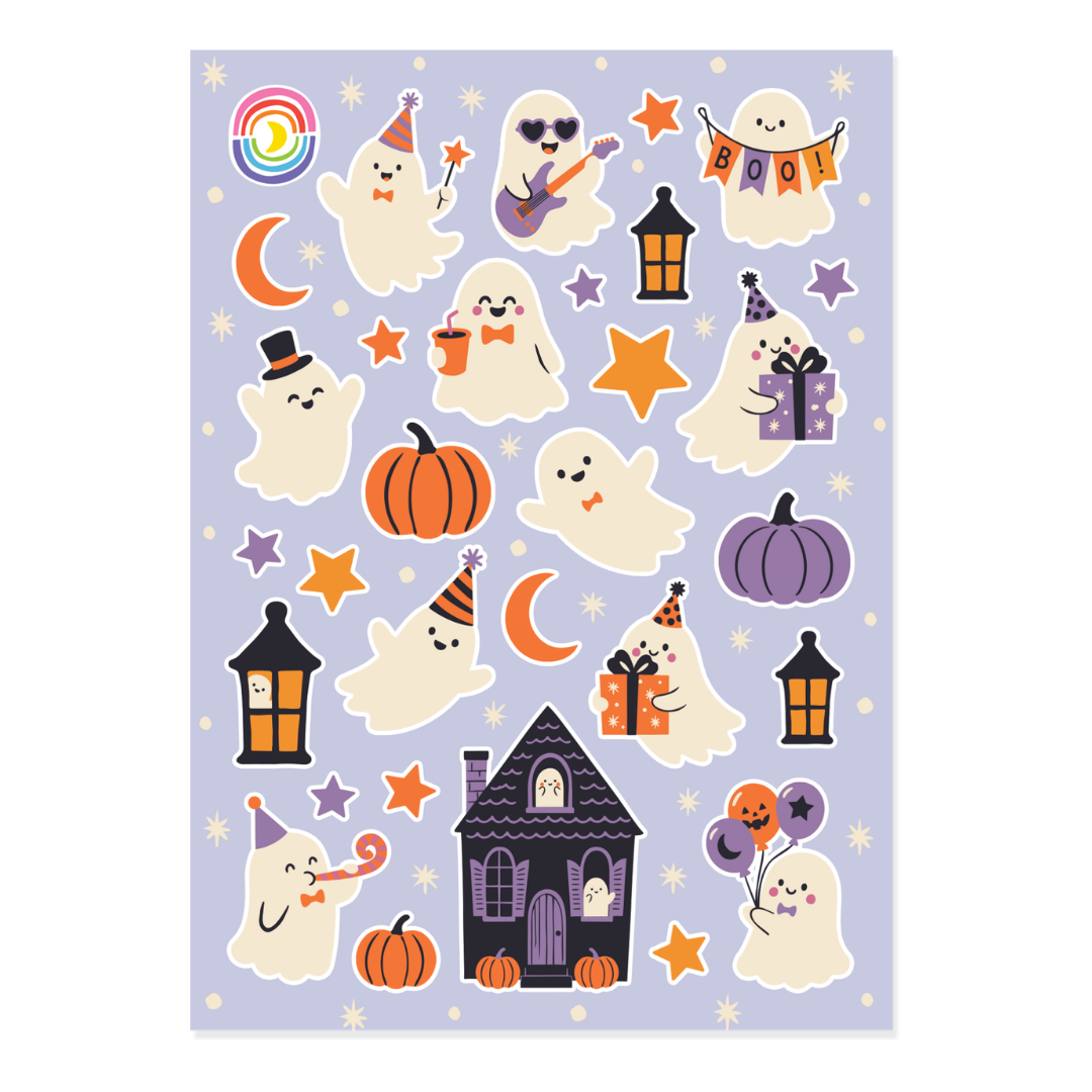 Ghouls & Gourds Frosted Glitter Sticker Sheet