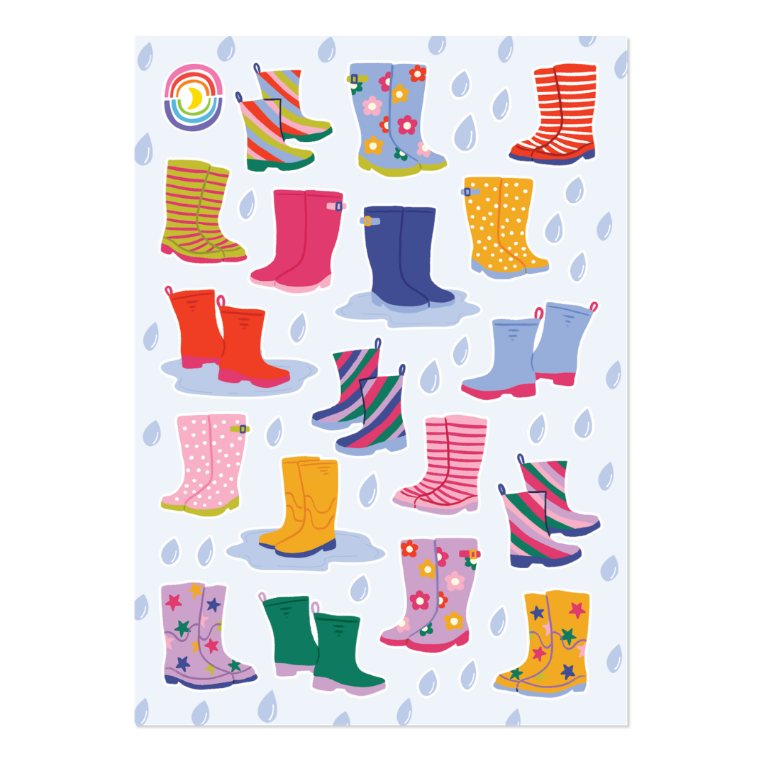 Gumboot Season Hologram Sticker Sheet