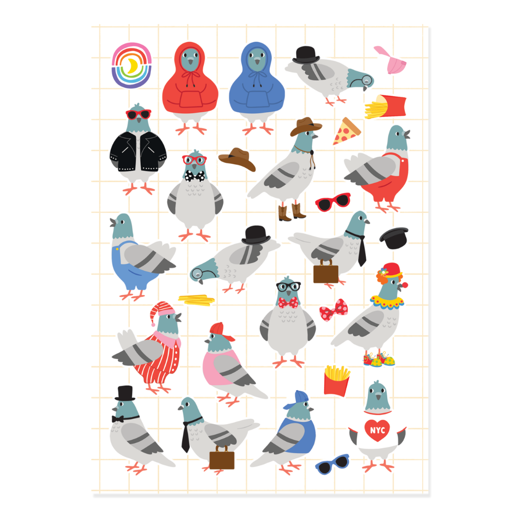 Haute Pigeon Sticker Sheet