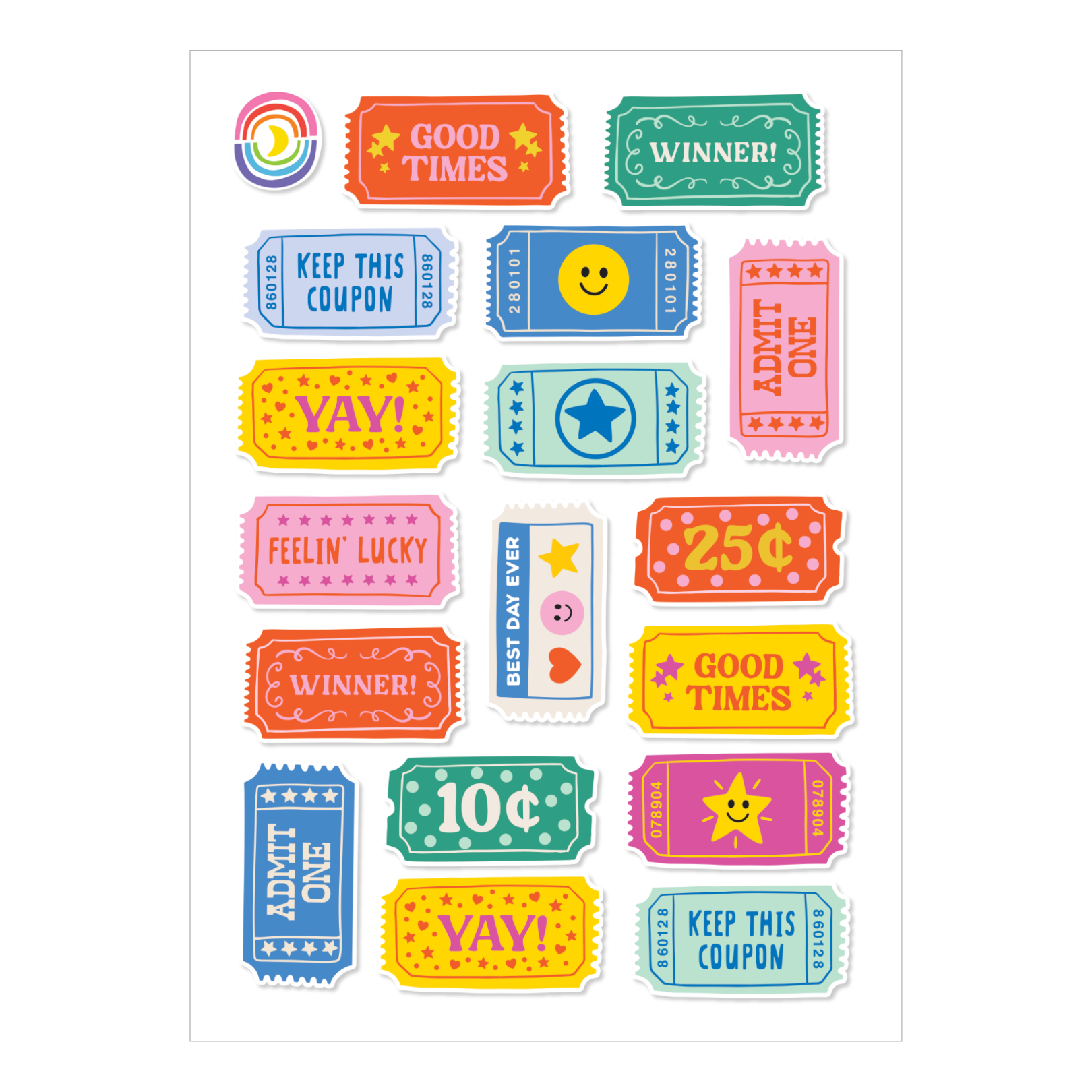 Just the Ticket Sticker Sheet