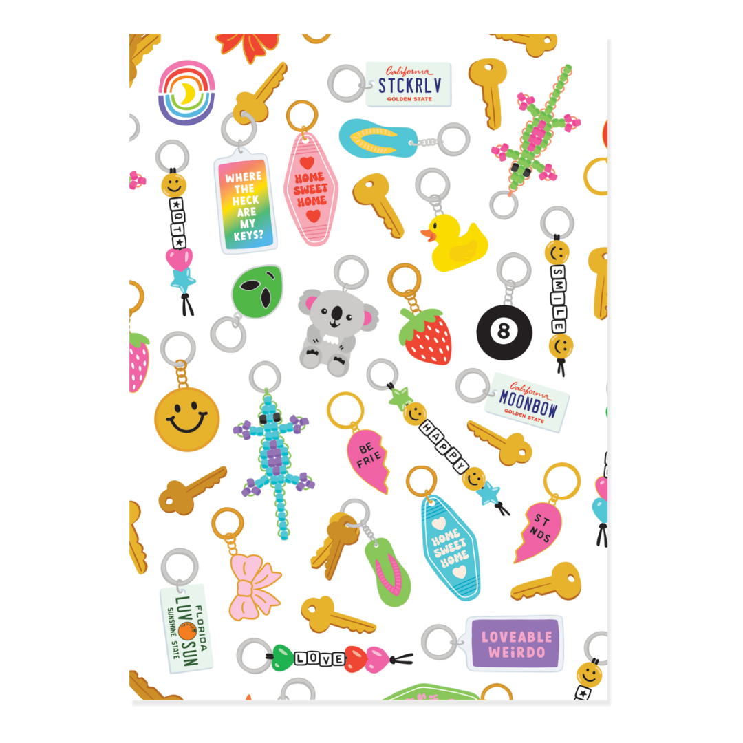 Keychain Cuties Sticker Sheet