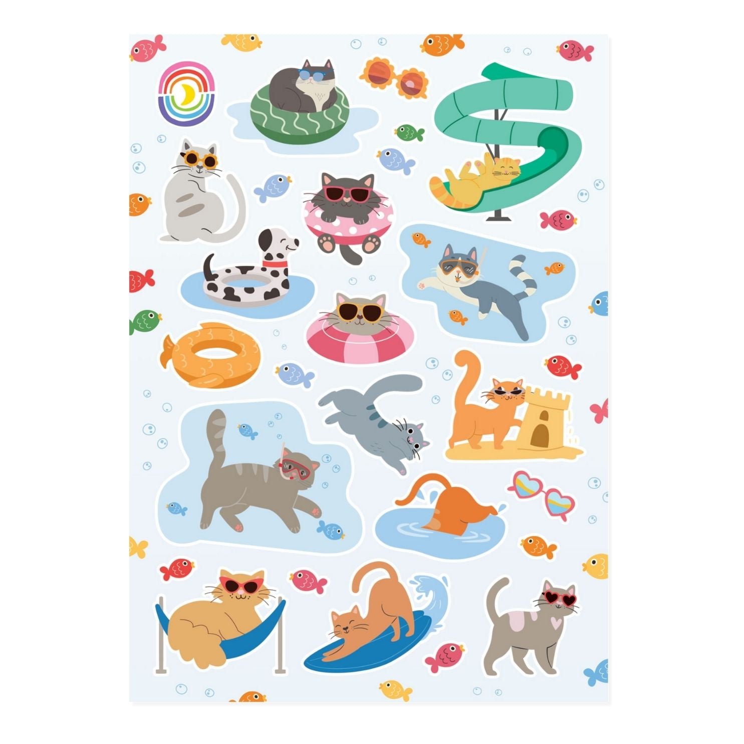 Kitty Pool Hologram Sticker Sheet