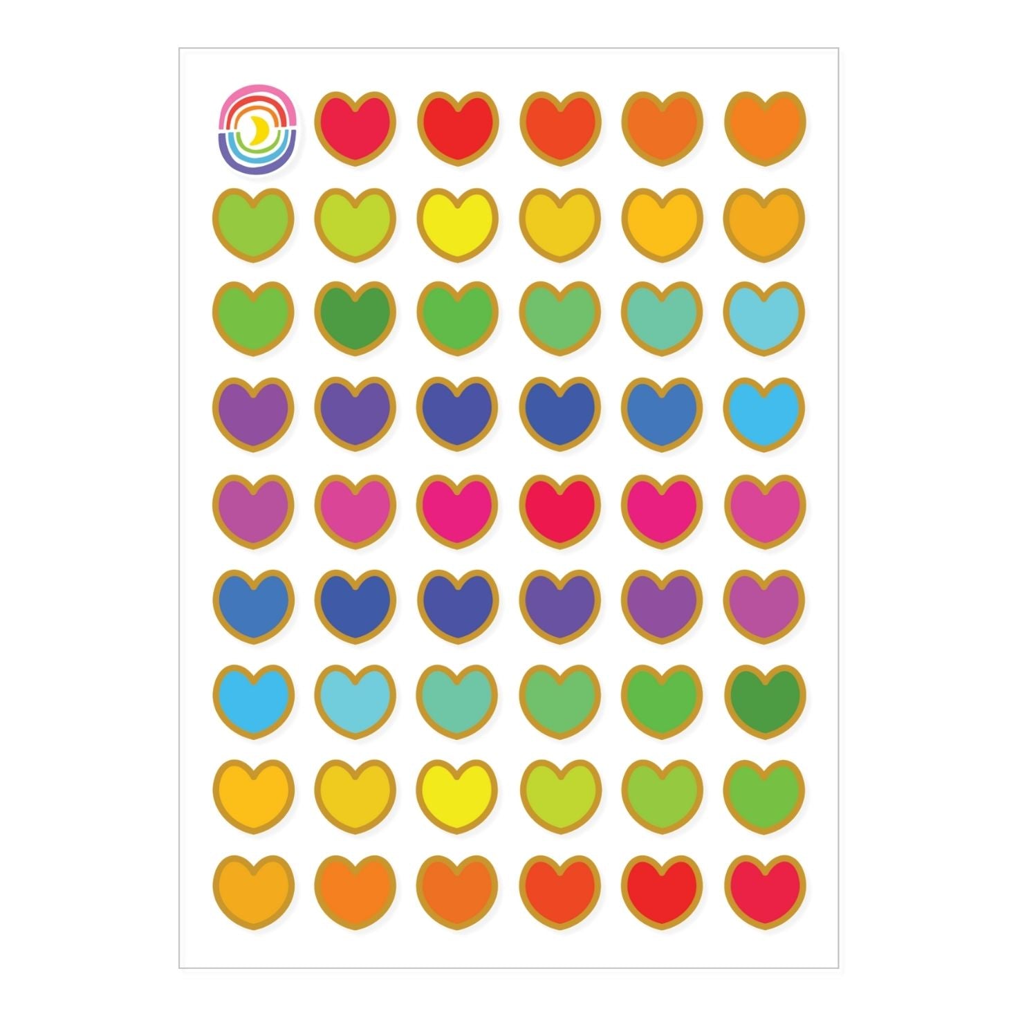 Love Hue Gold A6 Hologram Foil Sticker Sheet