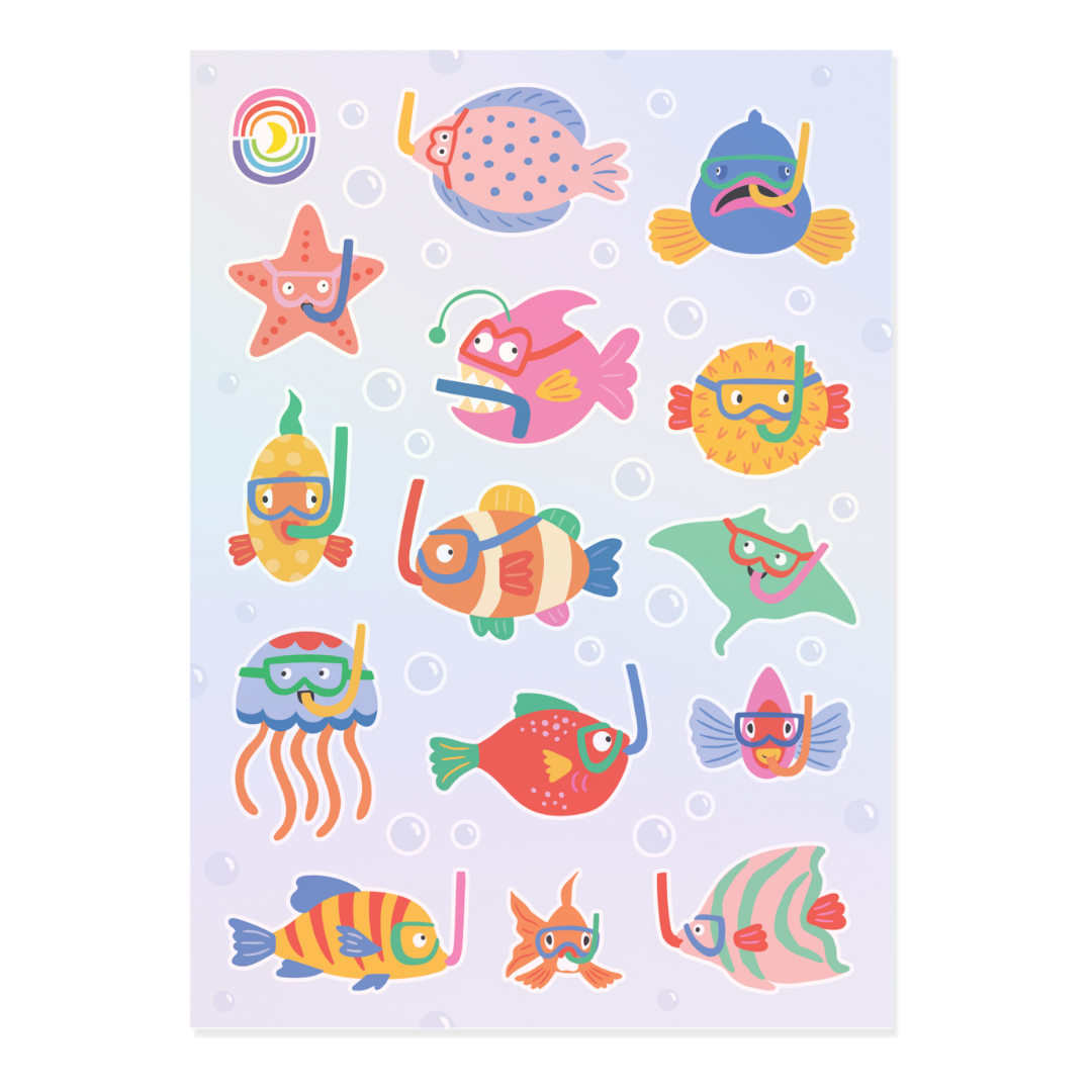 Reef Raff Hologram Sticker Sheet