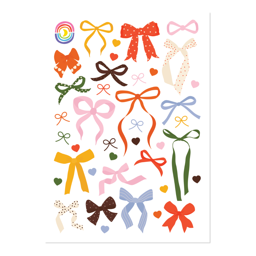 Ribbons & Bows Sticker Sheet