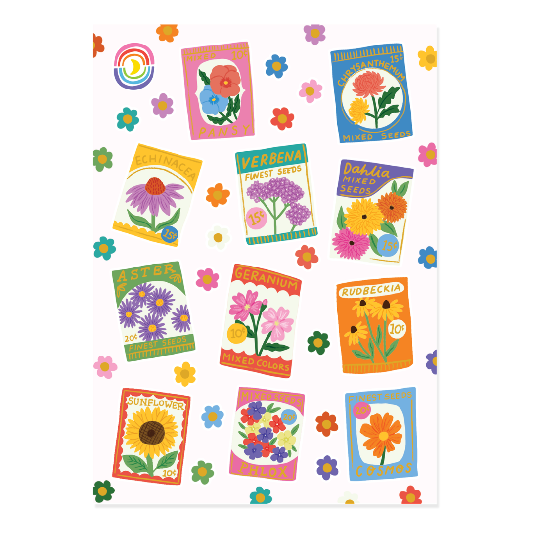 Sweet Seed Packets Gold Foil Sticker Sheet
