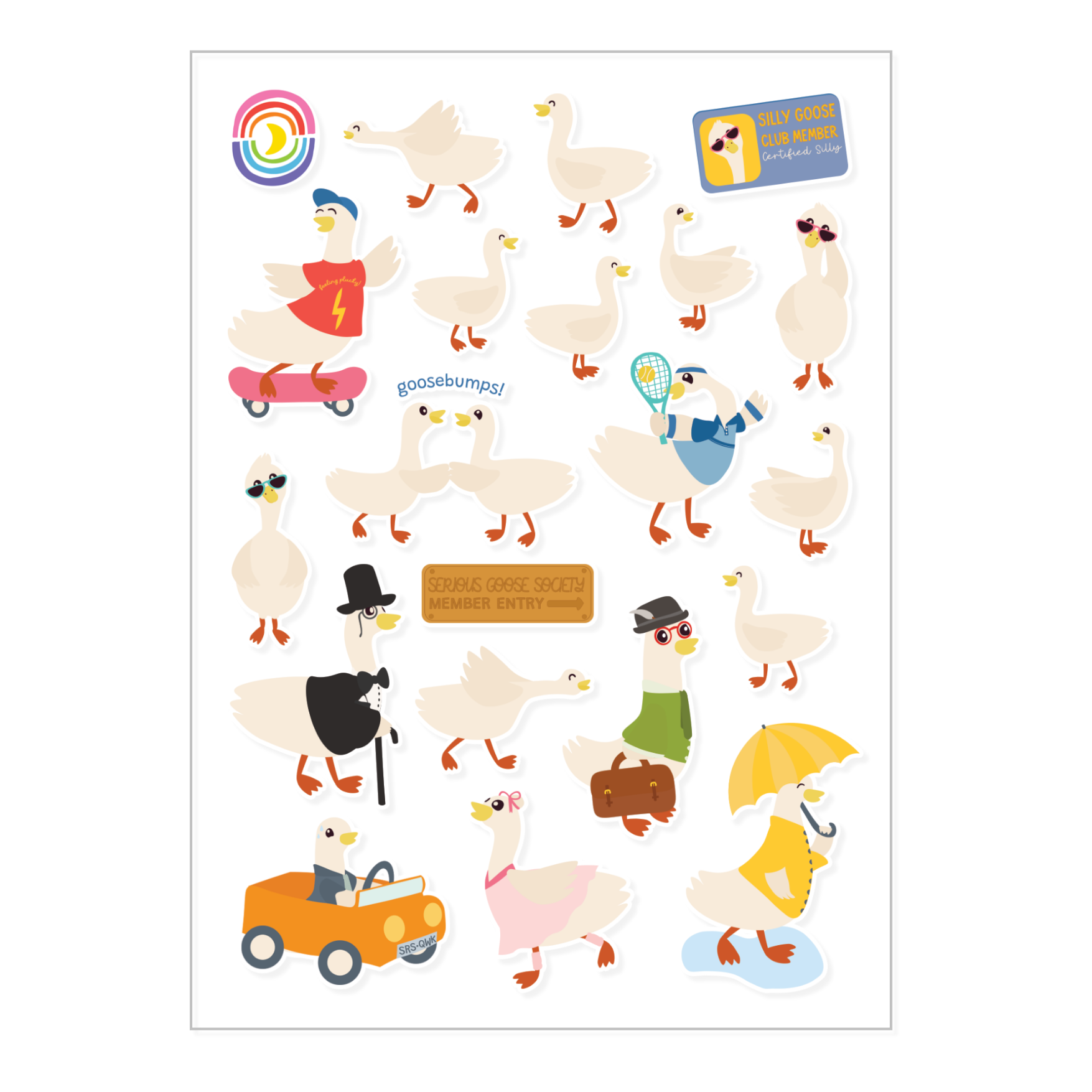 Goose on the Loose Sticker Sheet