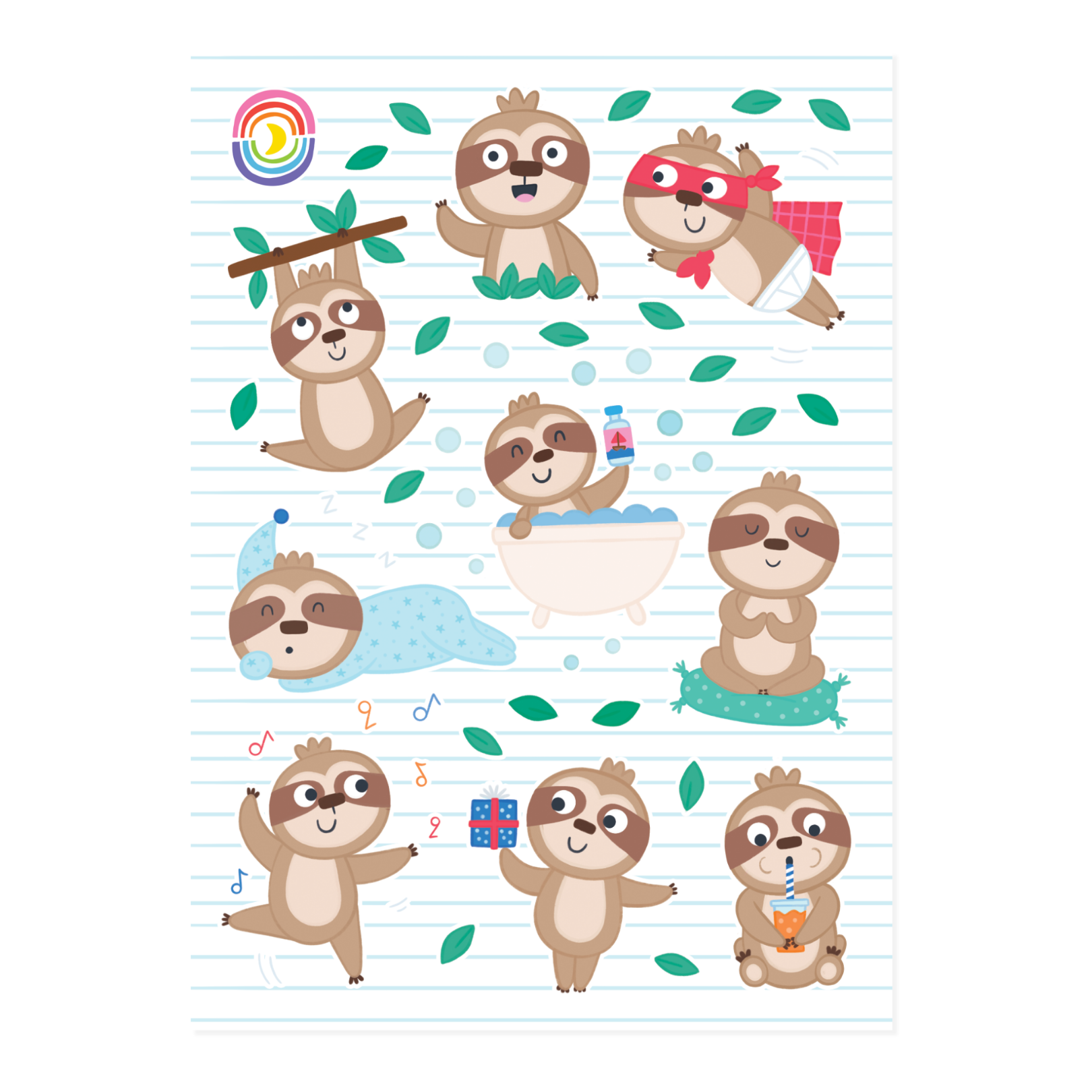 Sloth Life Sticker Sheet
