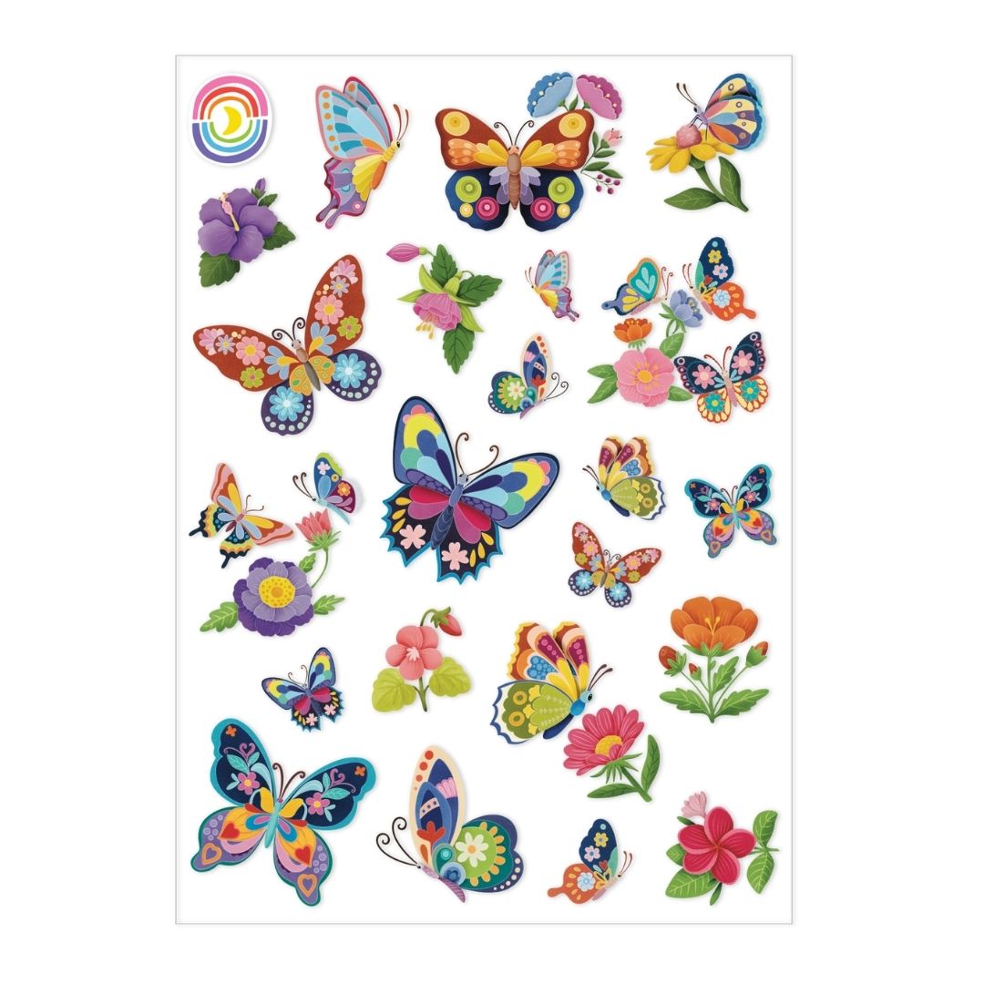 Butterfly Blooms A6 Sticker Sheet