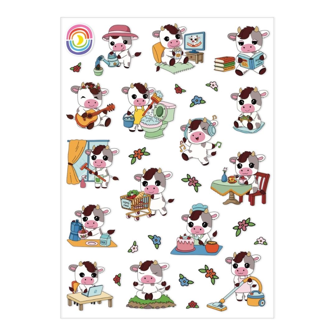 Cowmopolitan Life A6 Sticker Sheet
