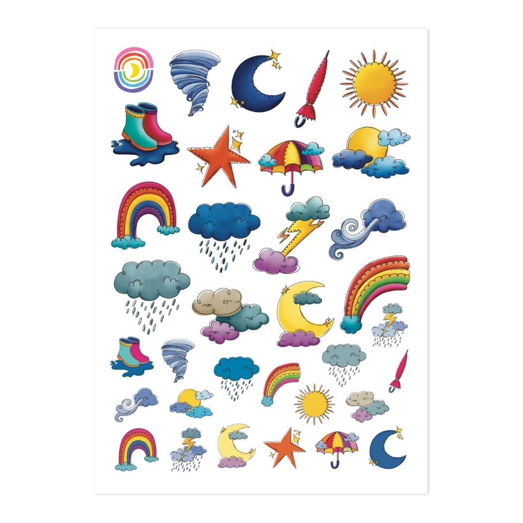 Rain or Shine A6 Sticker Sheet