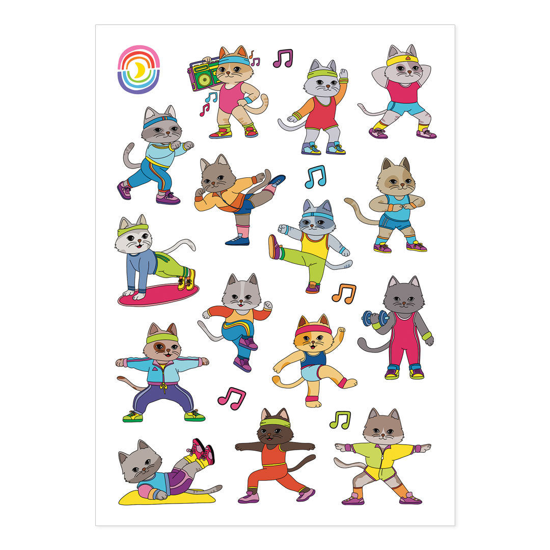 Let's Get Pawsical A6 Sticker Sheet