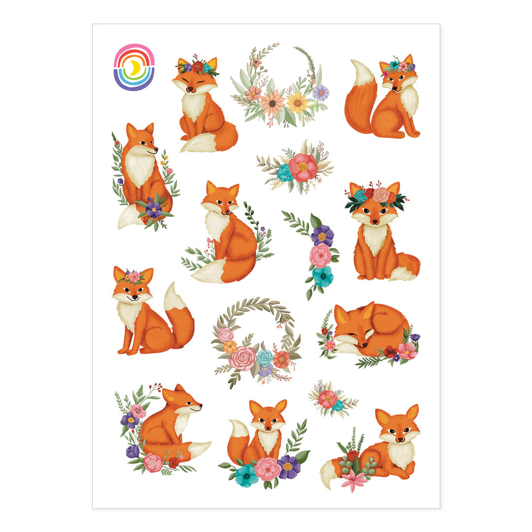 Bohemian Fox A6 Sticker Sheet