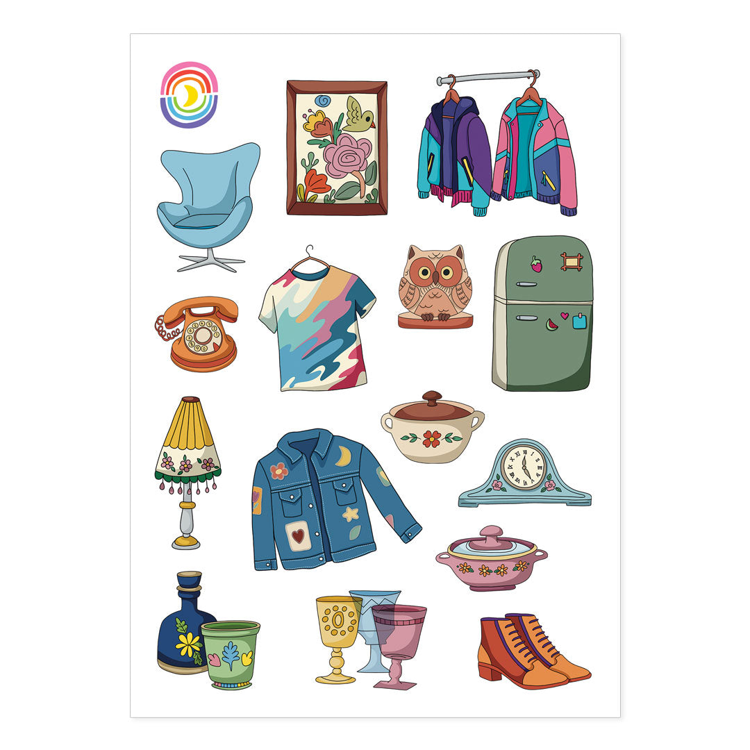 Granny Takes a Trip A6 Sticker Sheet