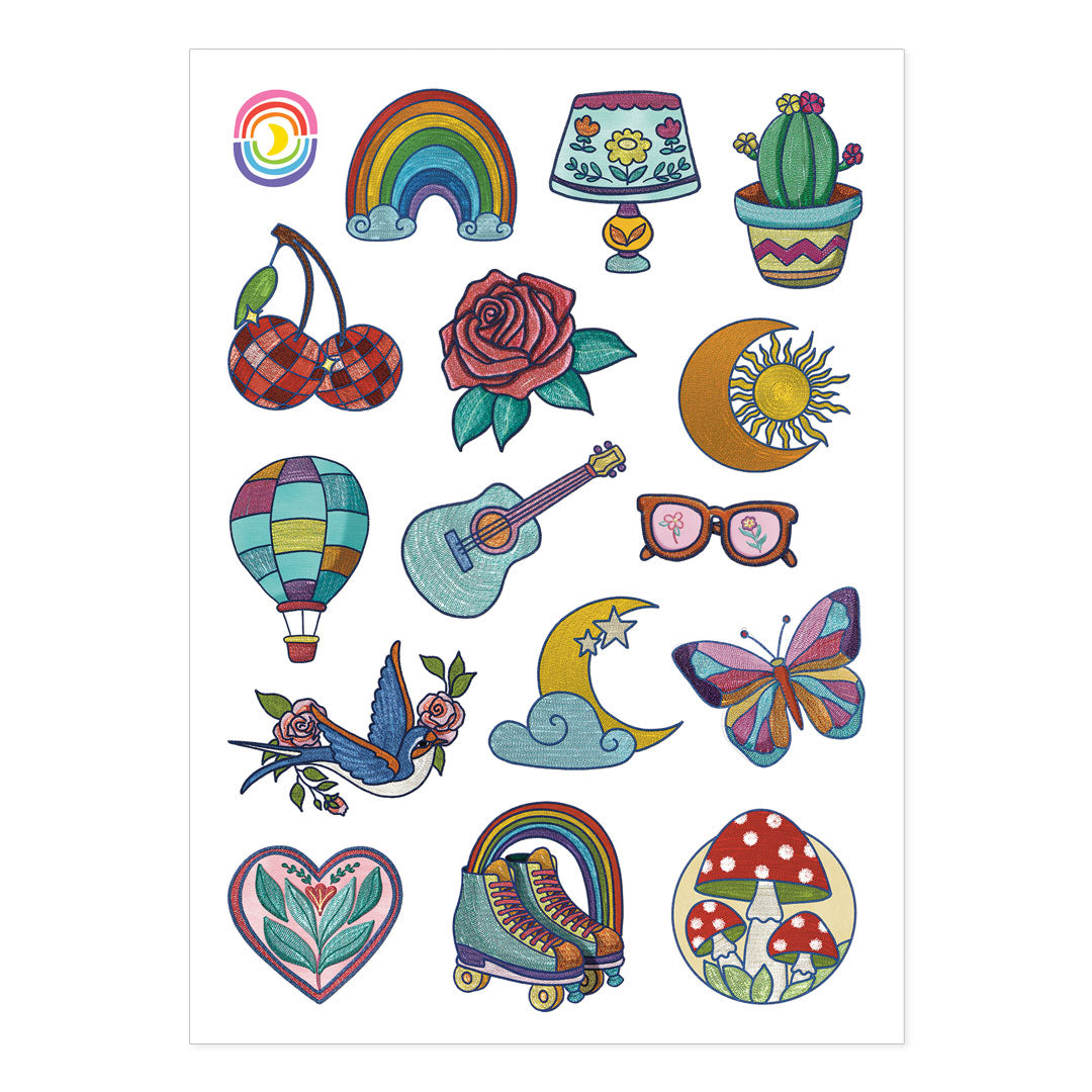 Denim Patches A6 Sticker Sheet