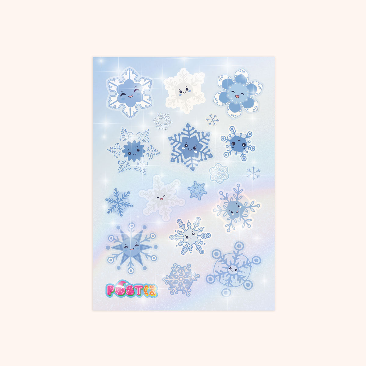 Sweet Snowflakes A6 Hologram Sticker Sheet
