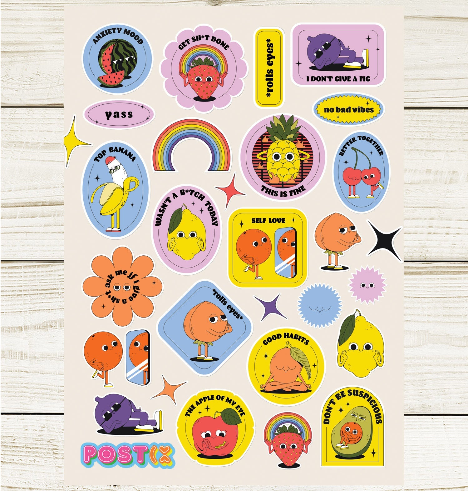 Adulting Moods Sticker Sheet