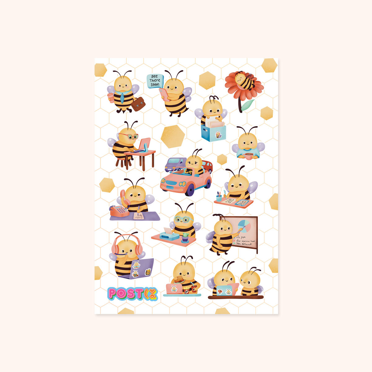 Buzz-iness Hours A6 Sticker Sheet