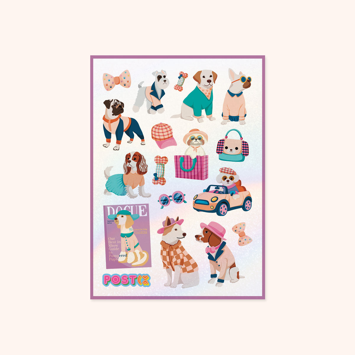 Dogue Models Hologram Sticker Sheet